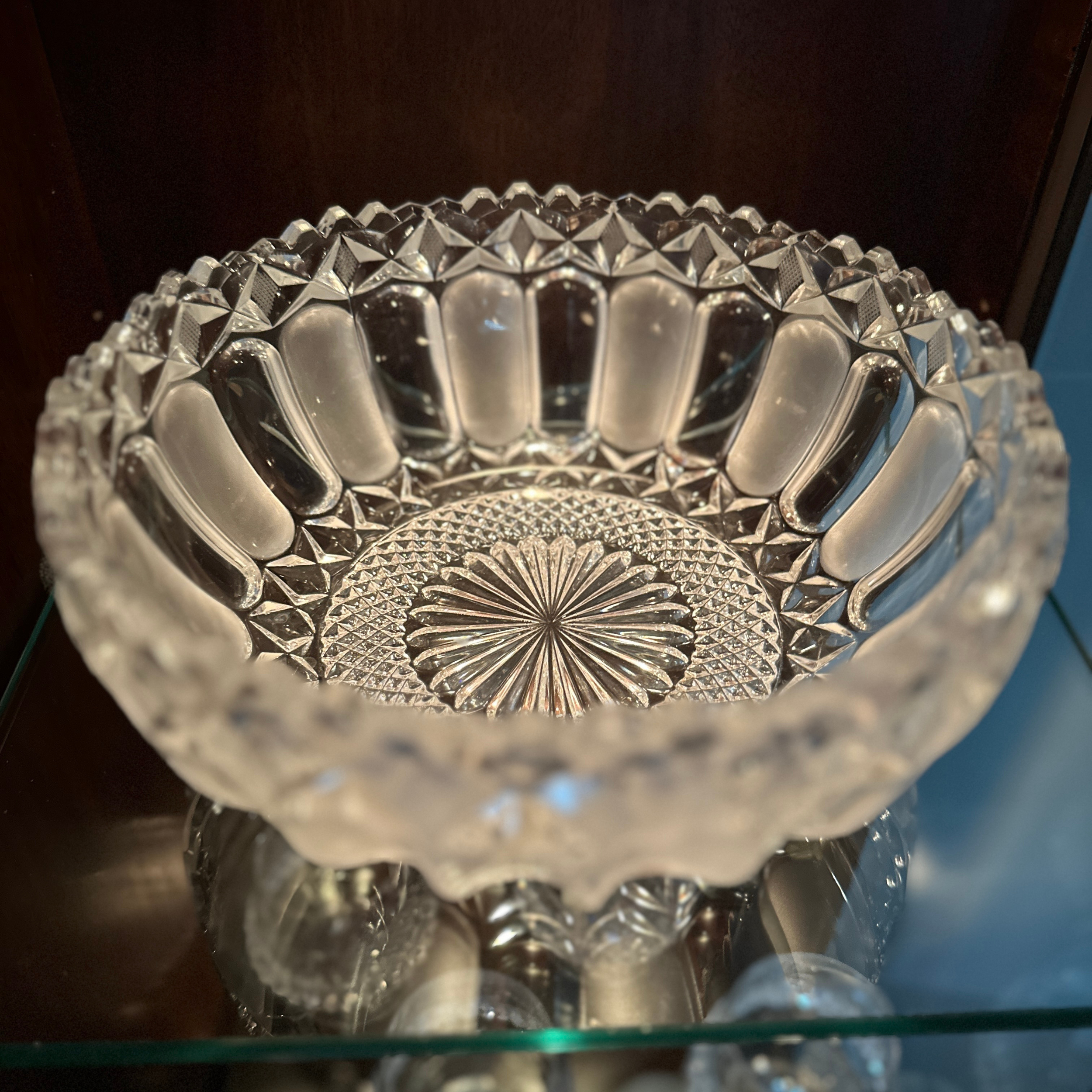 Round Frosted Crystal Bowl
