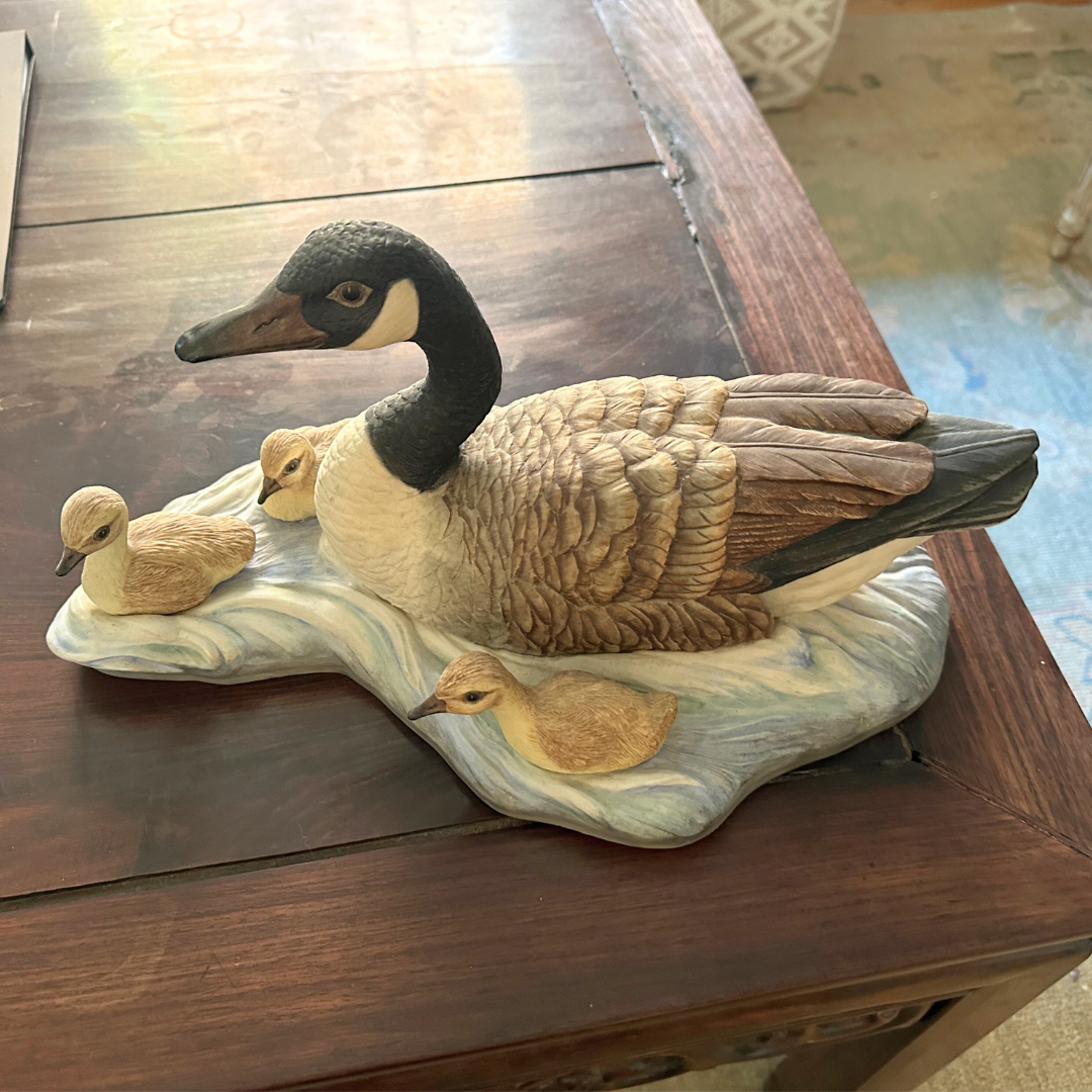 Boehm Porcelain Canadian Goose with Goslings