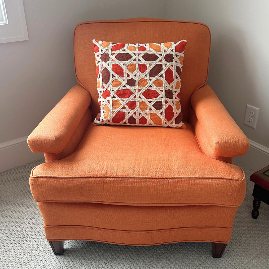Orange Low Profile Armchair