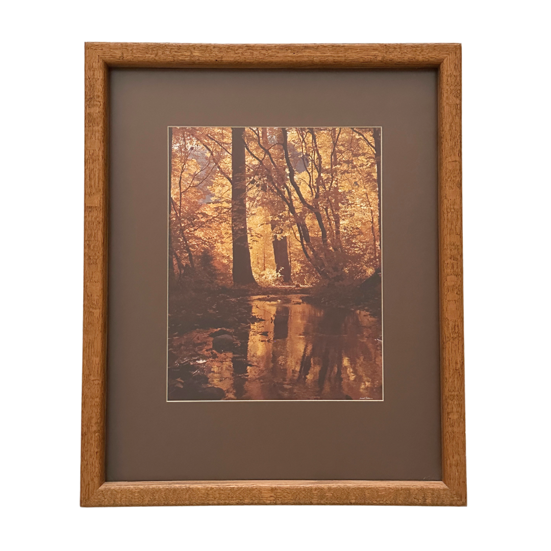 Autumn Scene in a Wood Frame