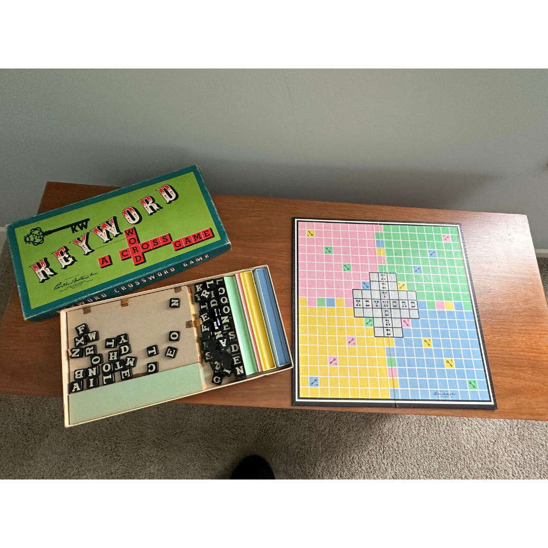 Vintage Keyword Crossword Board Game