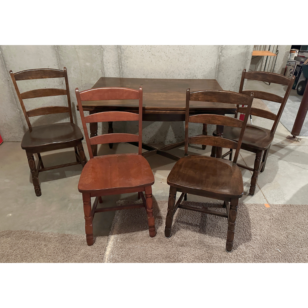 Wood Ladder Back Wood Chairs (set of four)