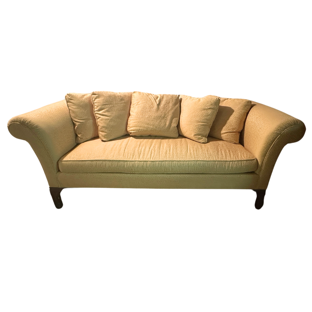 Greek Key Sofa with Rolled Arms