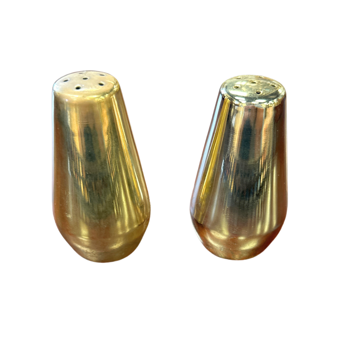 Gold Salt and Pepper Shakers, a pair