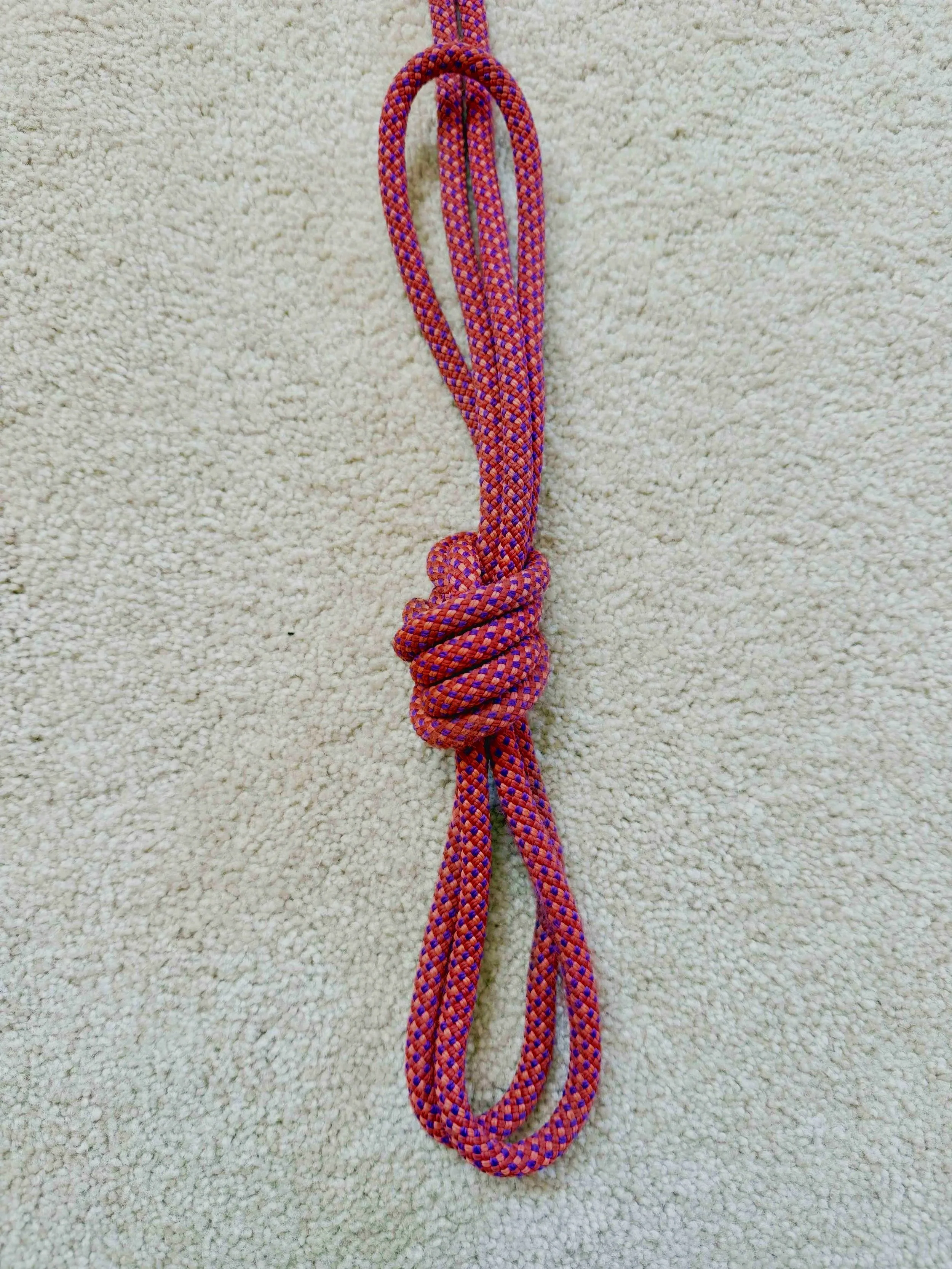 Big Honkin' Knot tied around a rock horn as an anchor master point