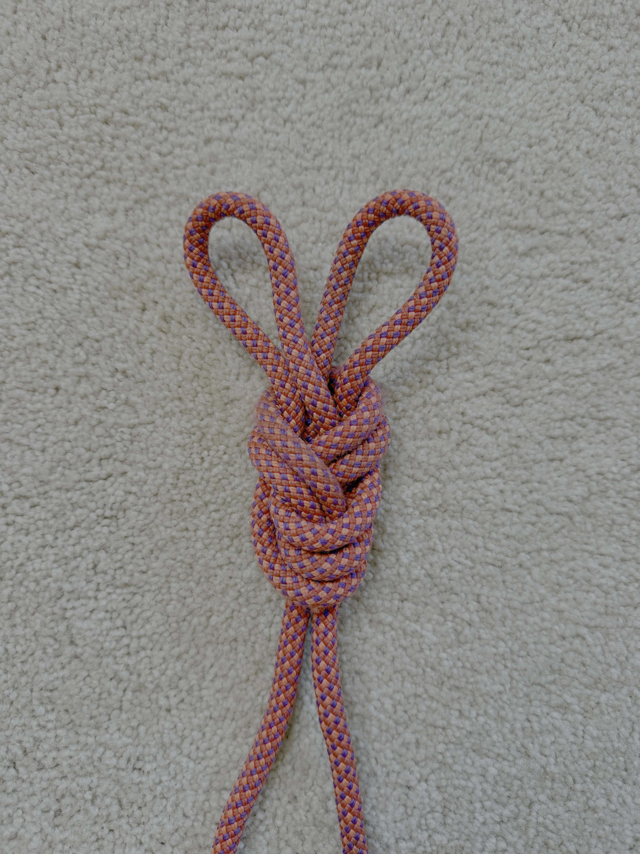 Super-8 bunny ears knot with two loops for a two-point anchor