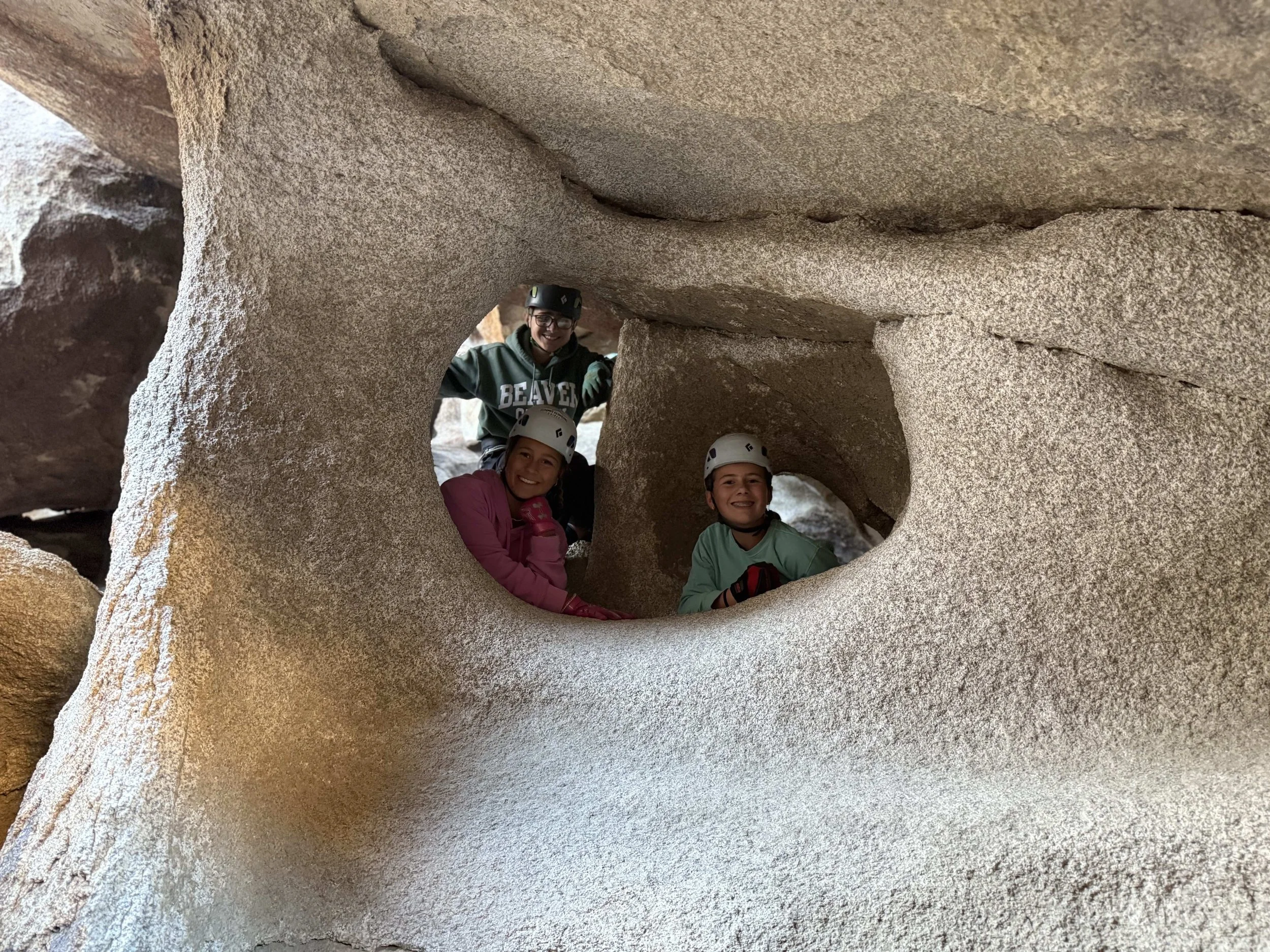 Goonies Cave in Joshua Tree National Park — guided cave exploration