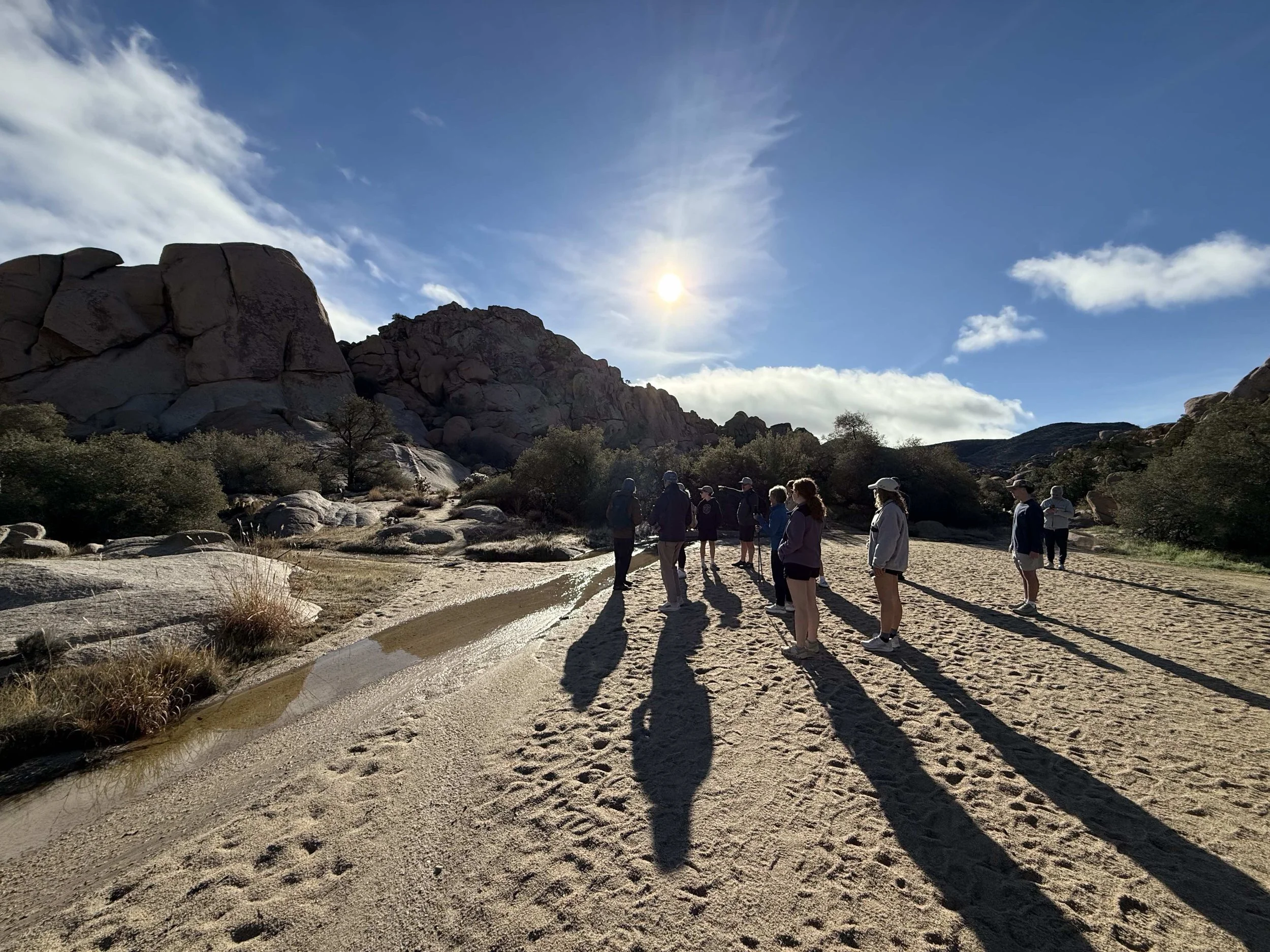 Guided adventurer exploring Joshua Tree's backcountry on an Adventure Route