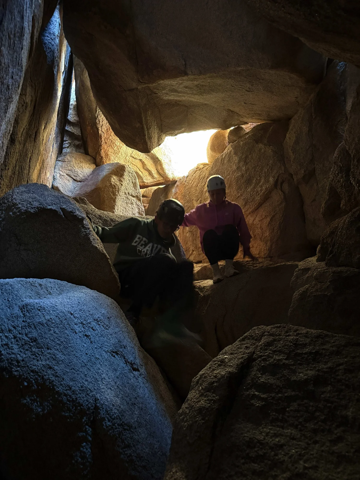 Summit Climbing Guides cave adventure shot in Joshua Tree