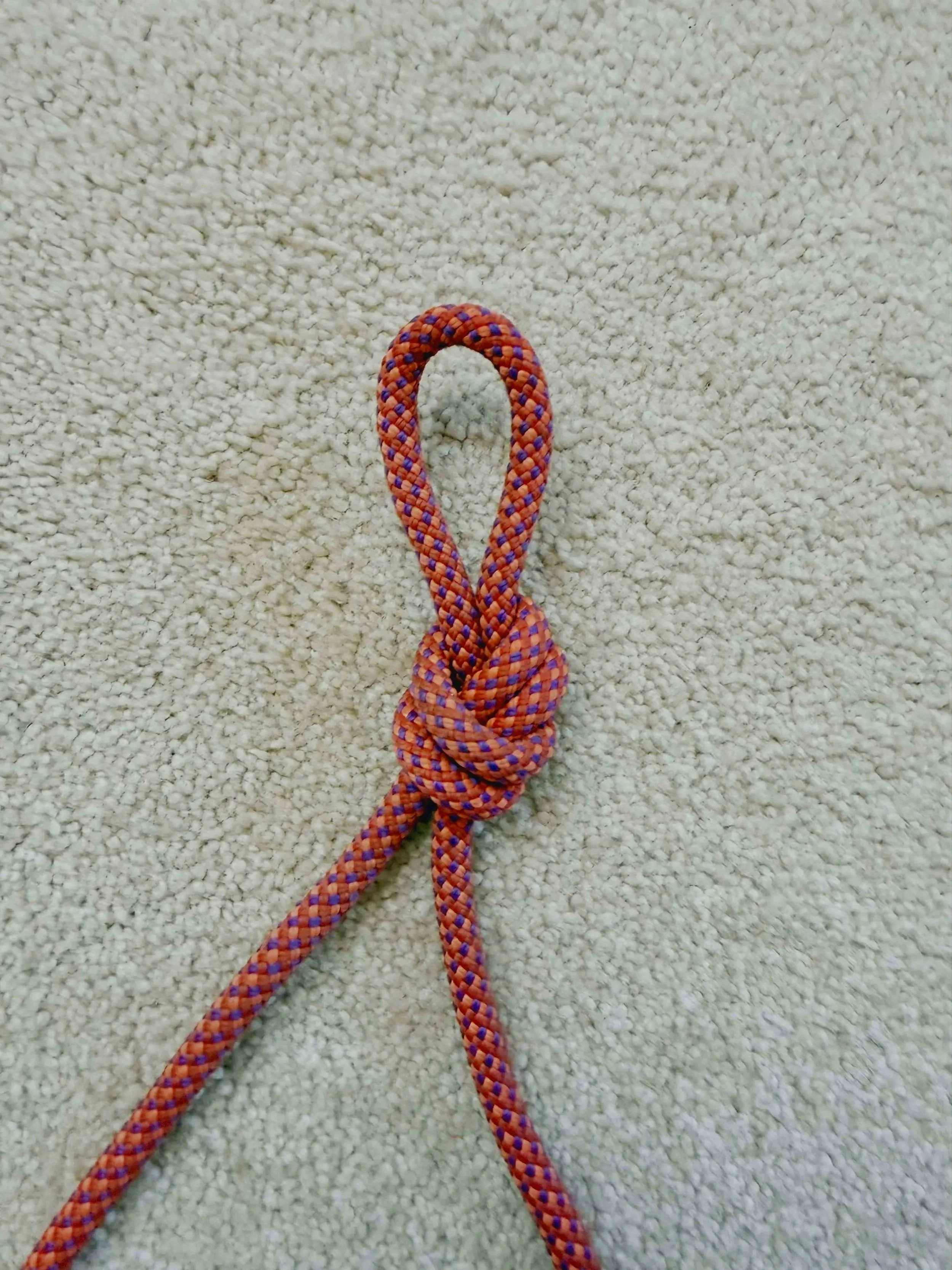 Overhand on a bight knot forming a quick loop