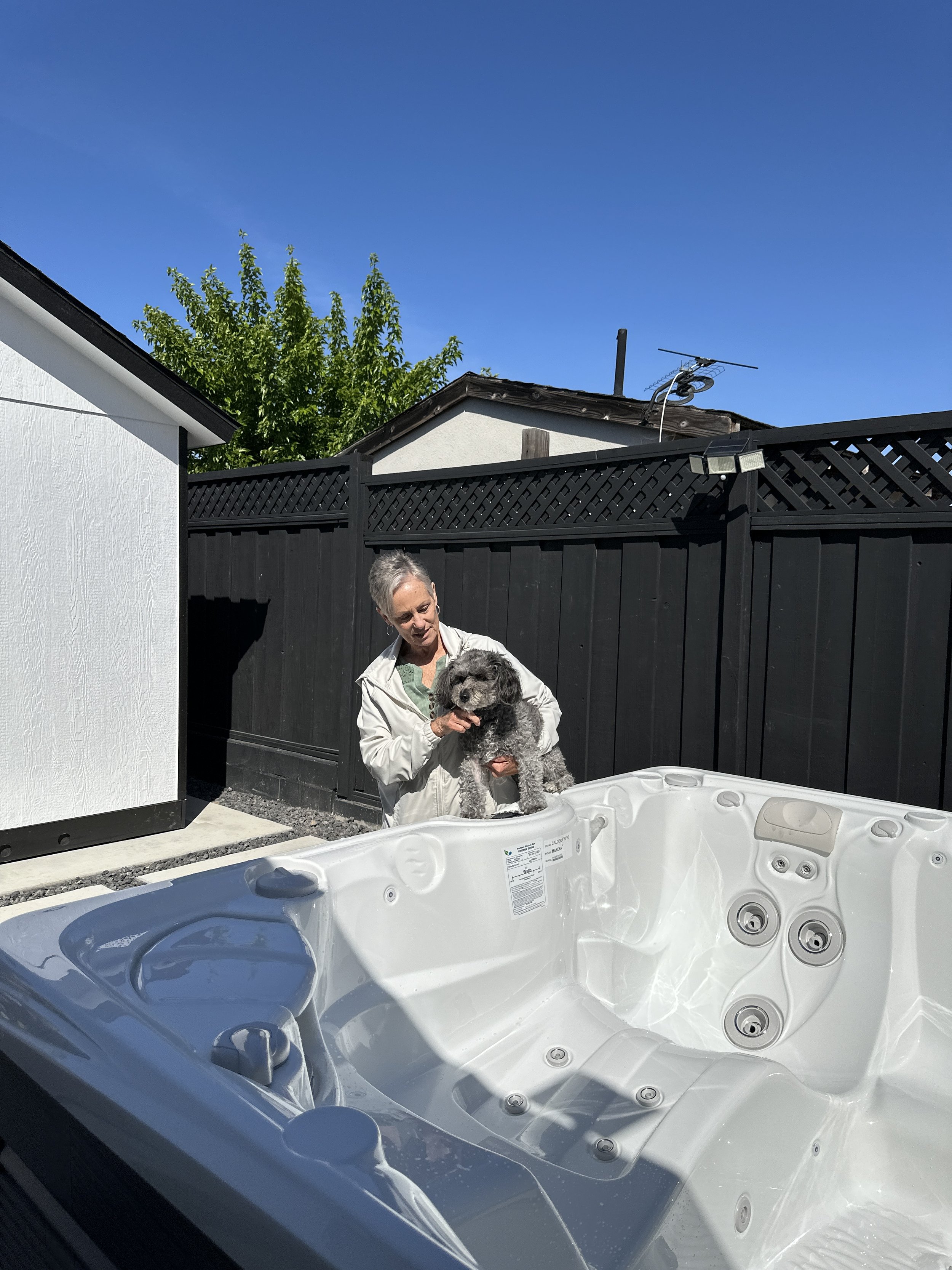 Fur friend Stella is excited for her new Caldera Makena Spa
Livermore, CA