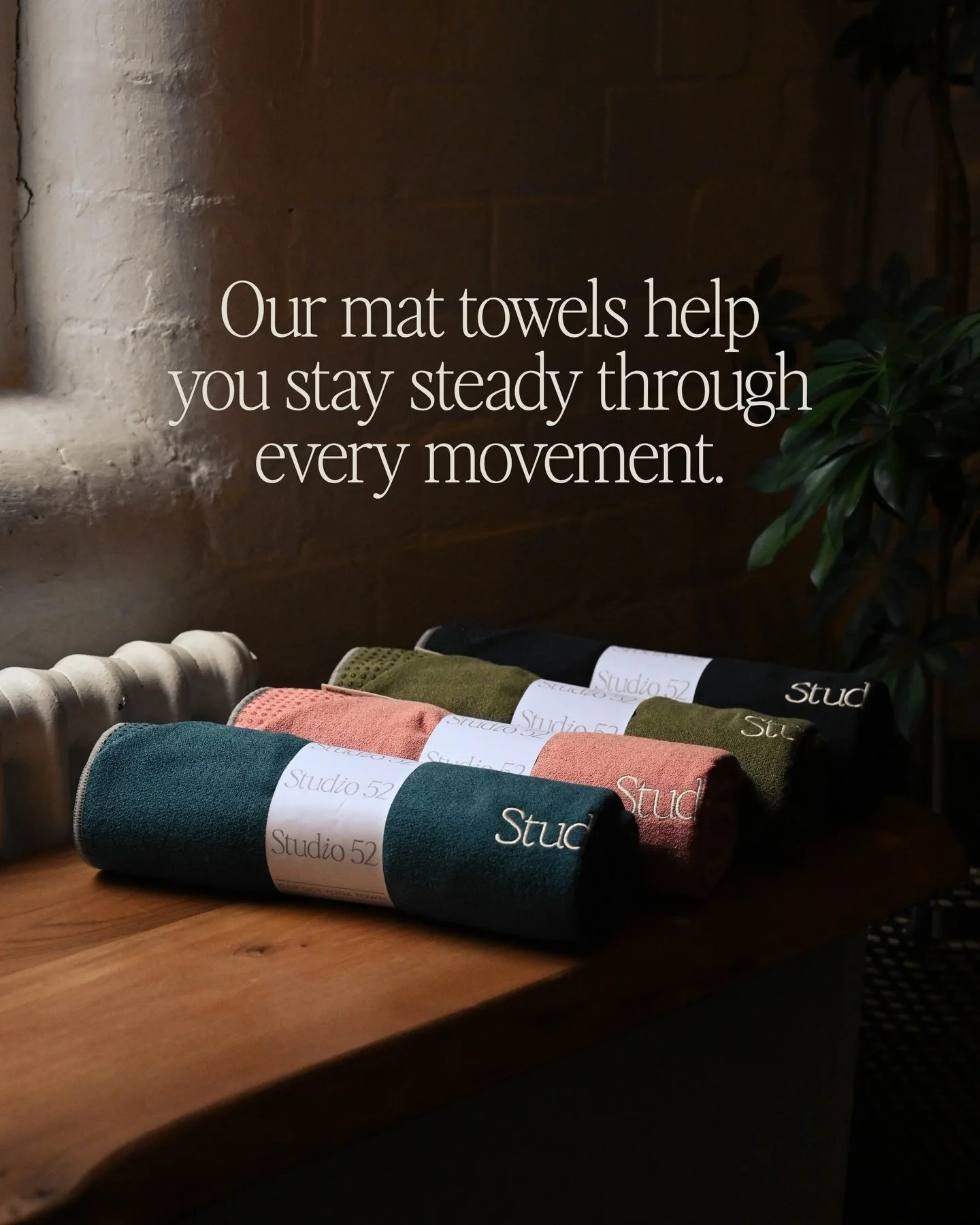 A little extra grip, right when you need it.

Our Studio 52 mat towels are designed to add extra grip in our infrared classes &mdash; simply place one over your mat and move with more confidence. Easy to wash and always available in the studio.