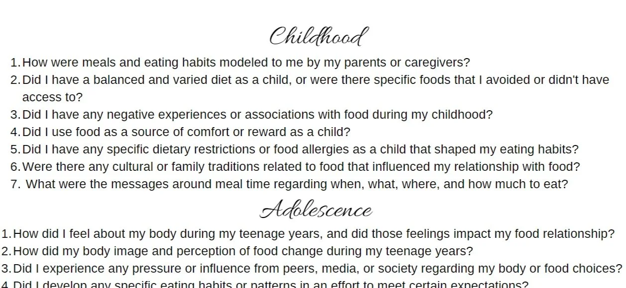 Food Timeline landing page — Kilgrow Nutrition