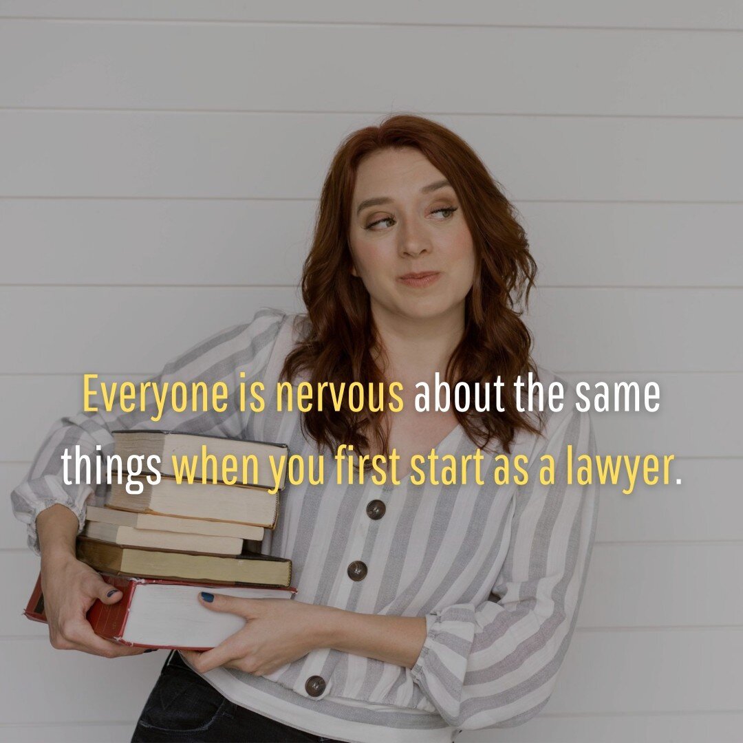 For the past few weeks, I've been talking to those of you who have just started (or are about to start) your first year as a new lawyer, and I realized something.

Everyone is nervous about the same things when you first start as a lawyer.
 
Why?
 
S