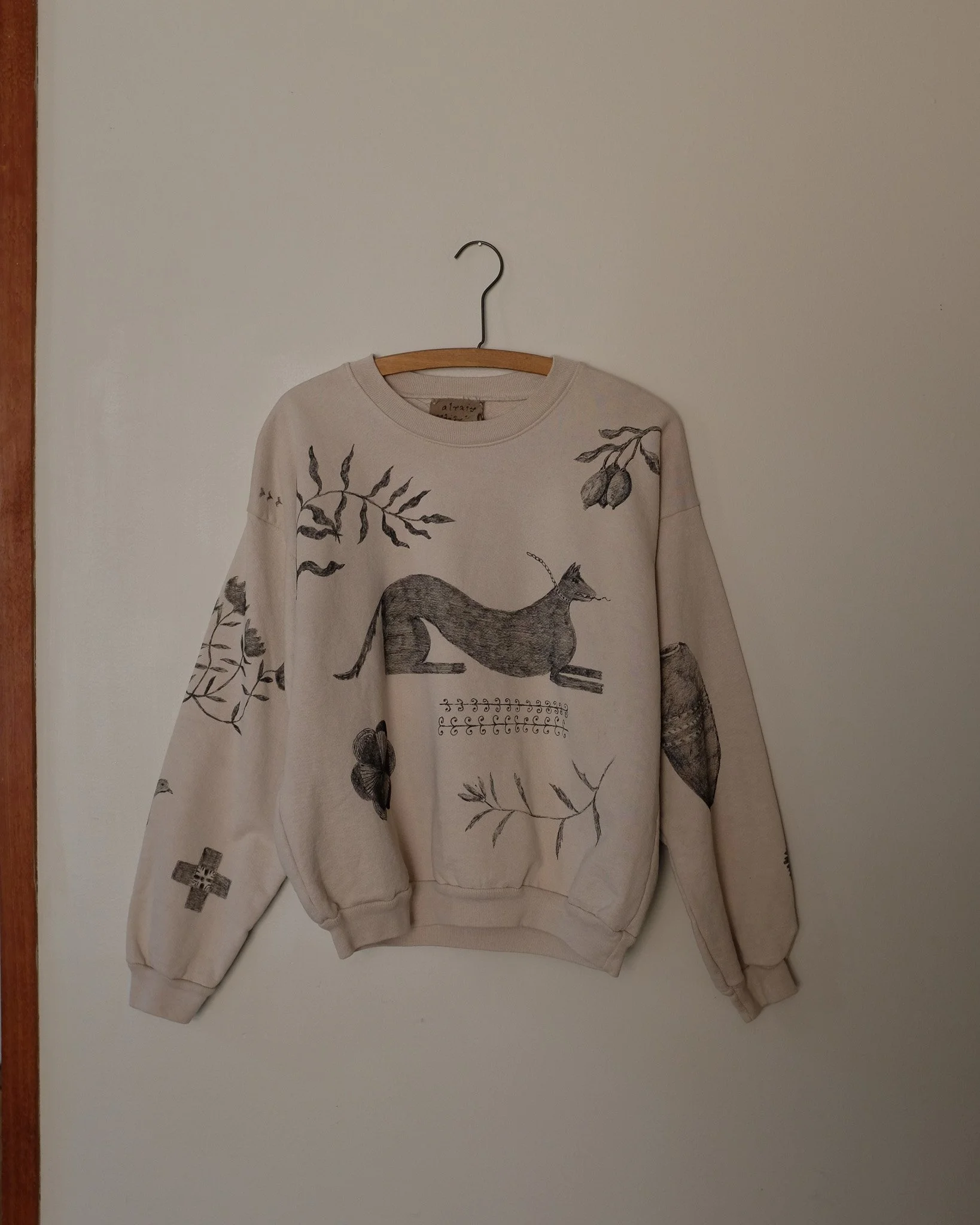 hand-drawn sweatshirt, xsmall