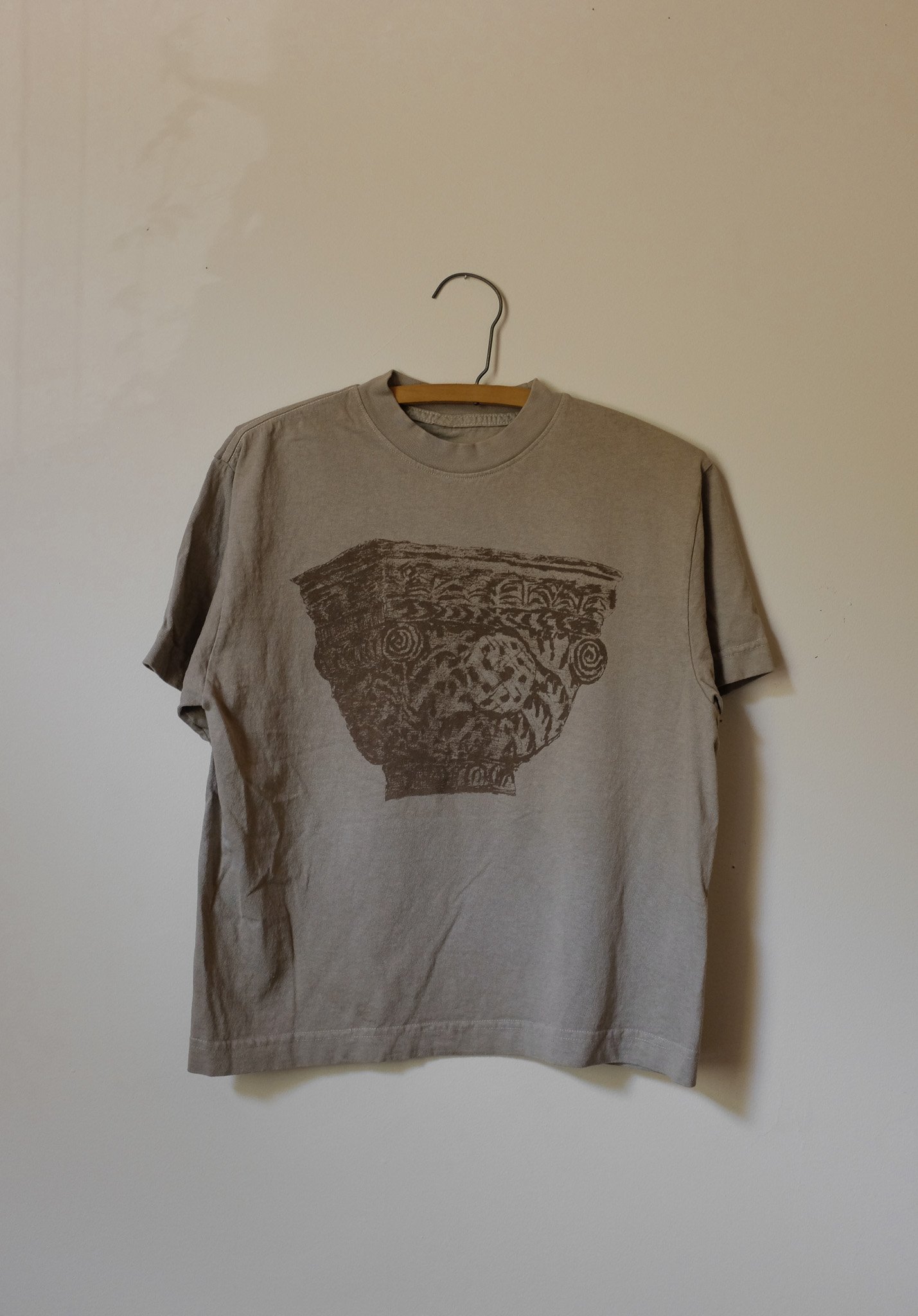 boxy t shirt, screen printed