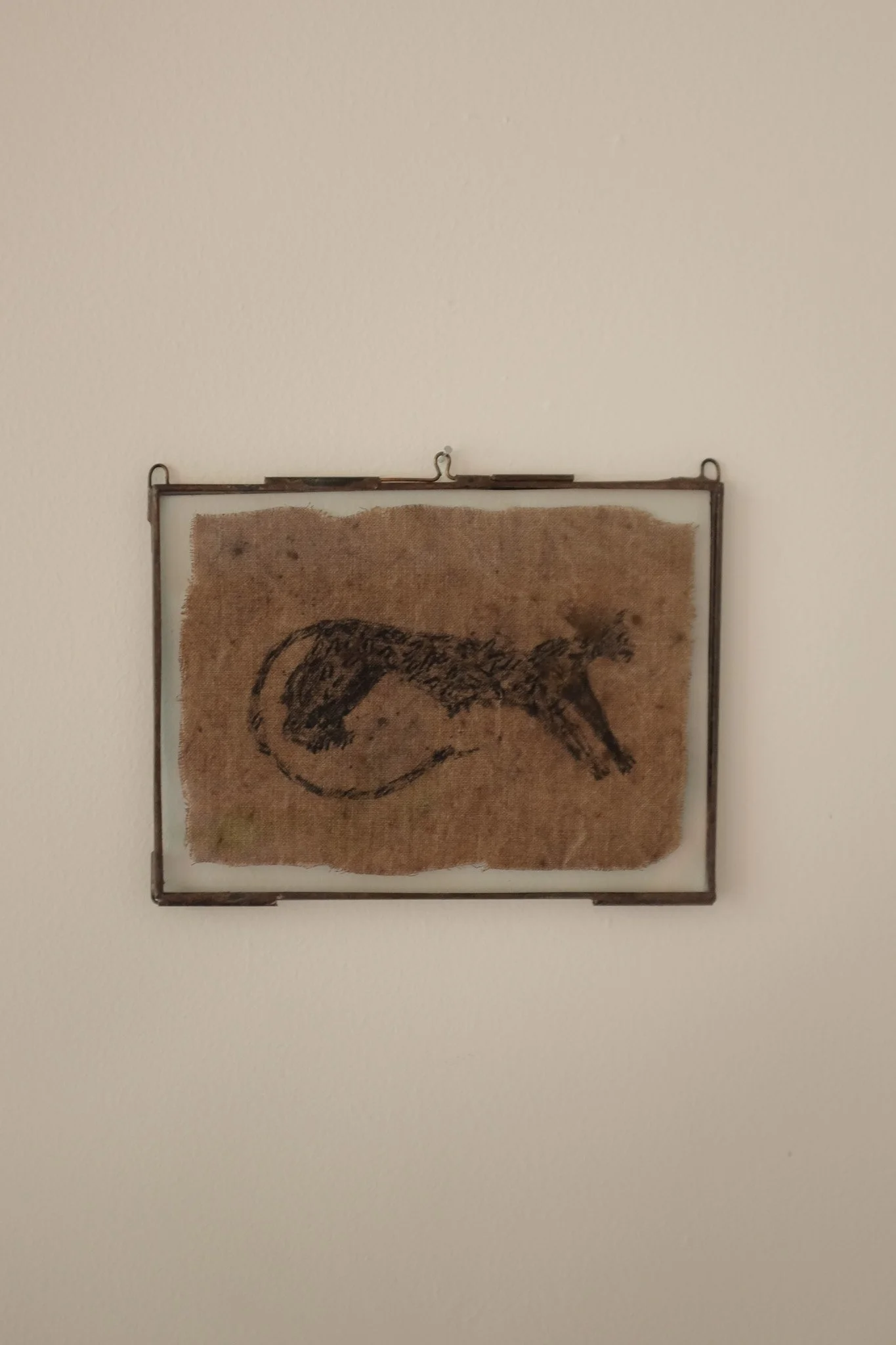 cat, framed drawing
