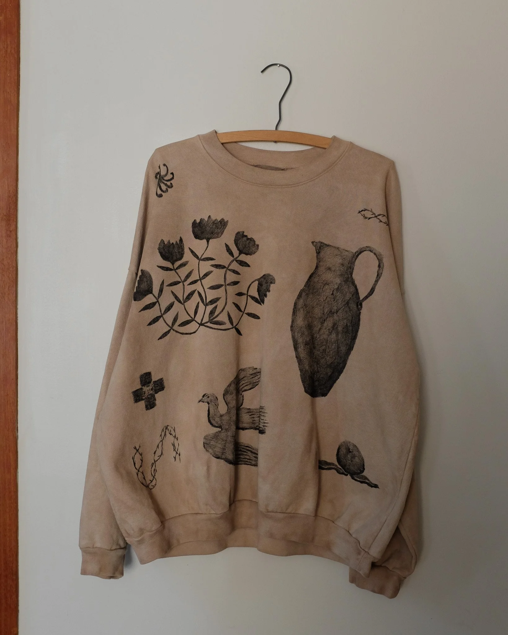 hand-drawn sweatshirt, xlarge