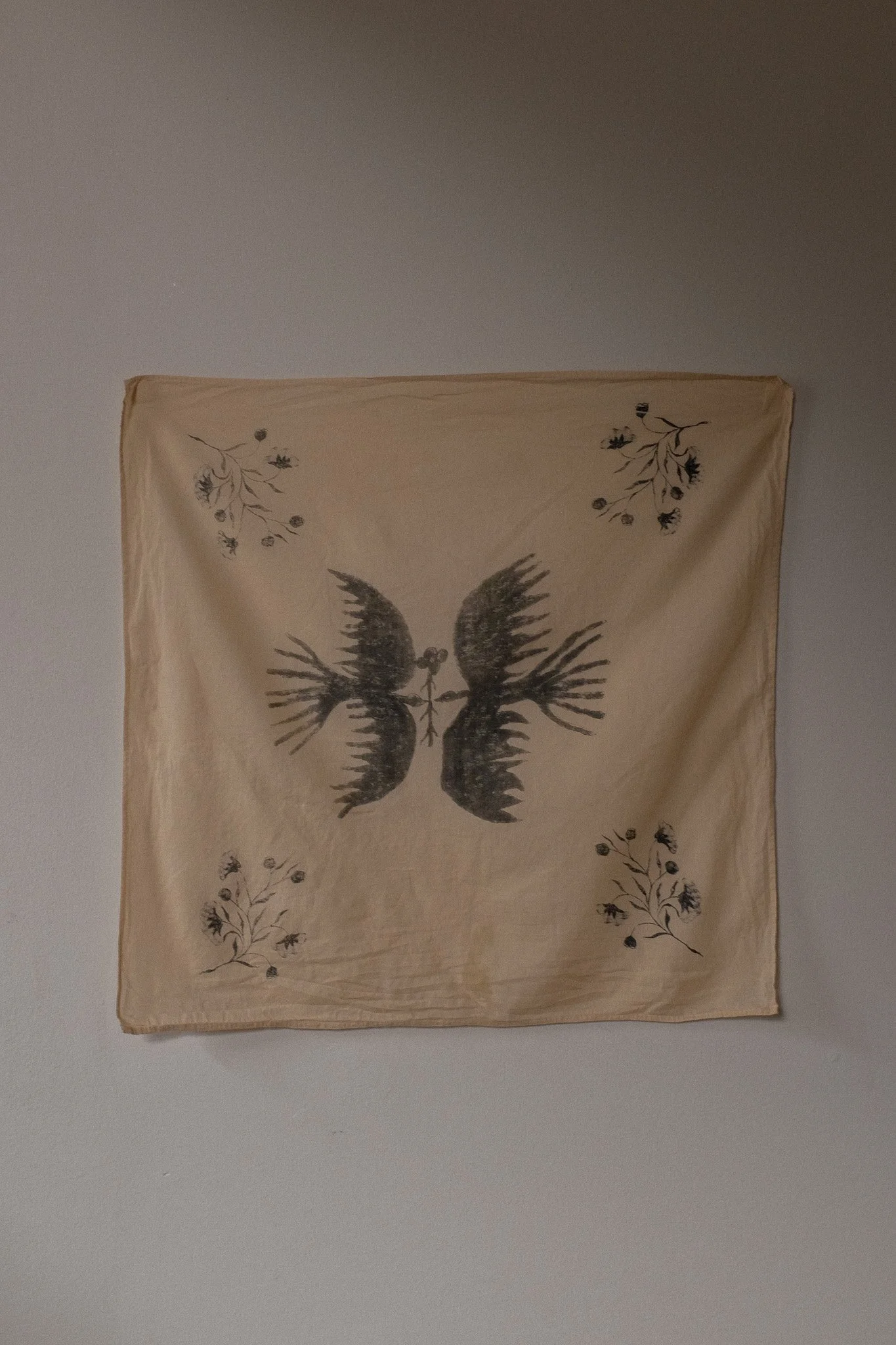 printed scarf in desert tan