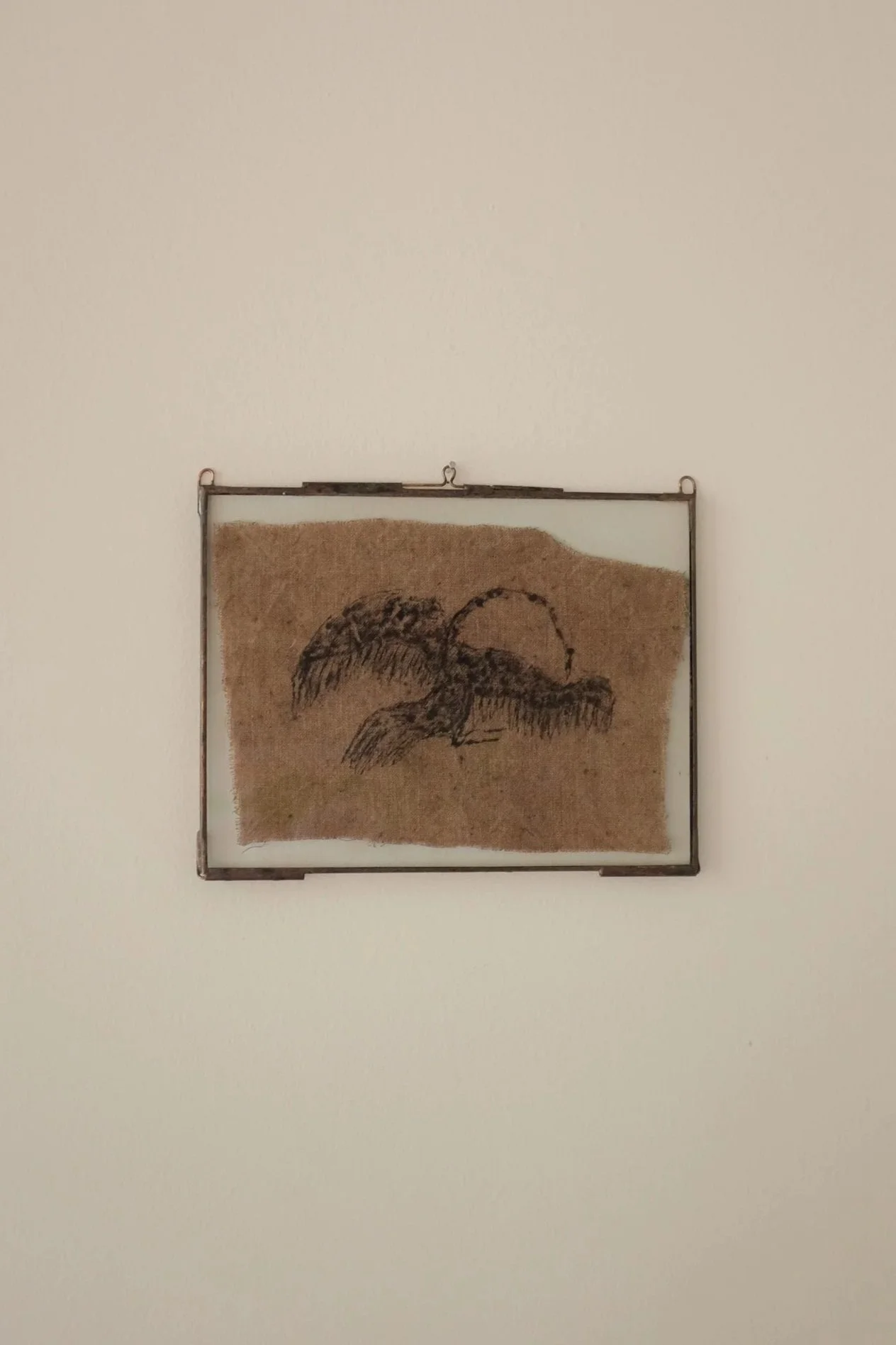 bird, framed drawing