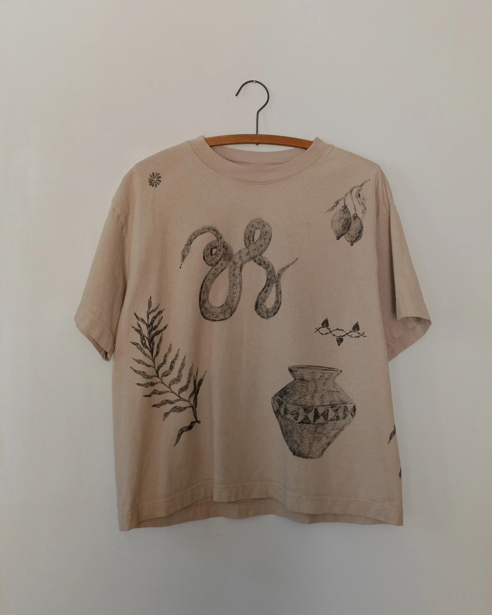 hand-drawn t-shirt, medium