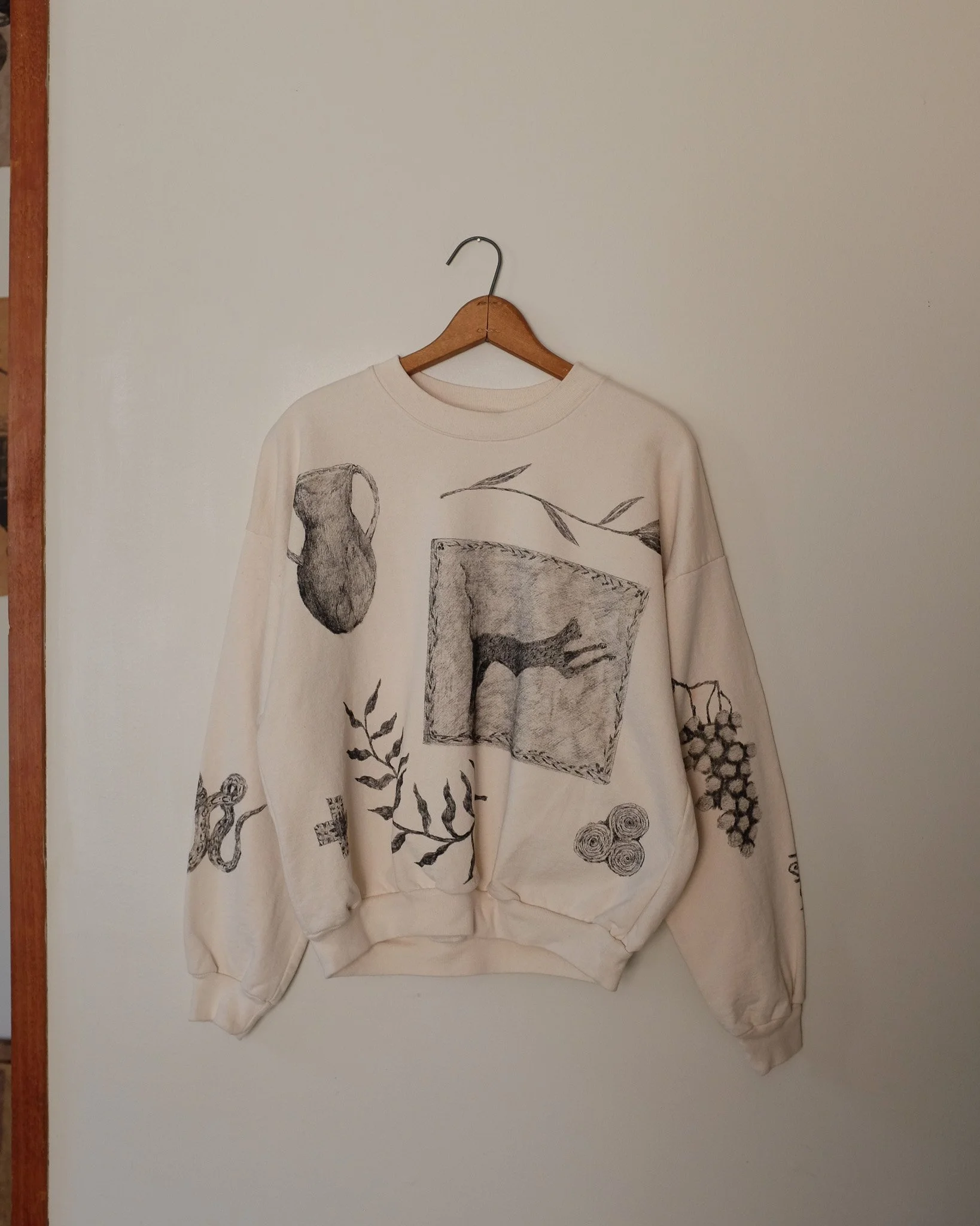 hand-drawn sweatshirt, small