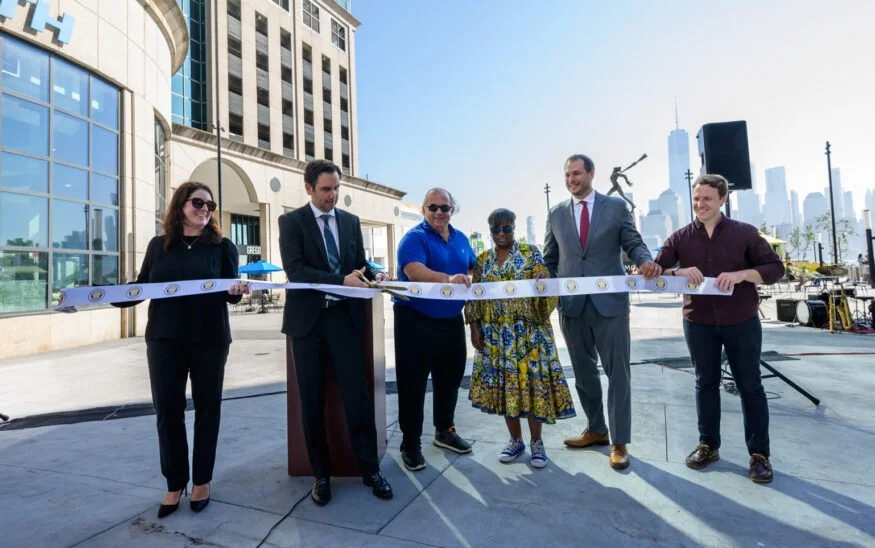 Jersey City’s first waterfront public plaza debuts at Exchange Place