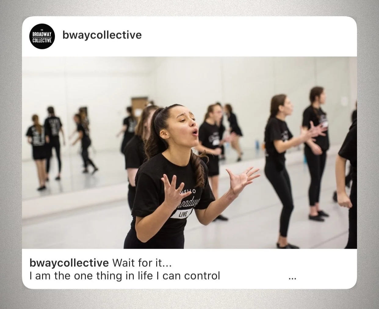 Trained online and in person with The Broadway Collective.