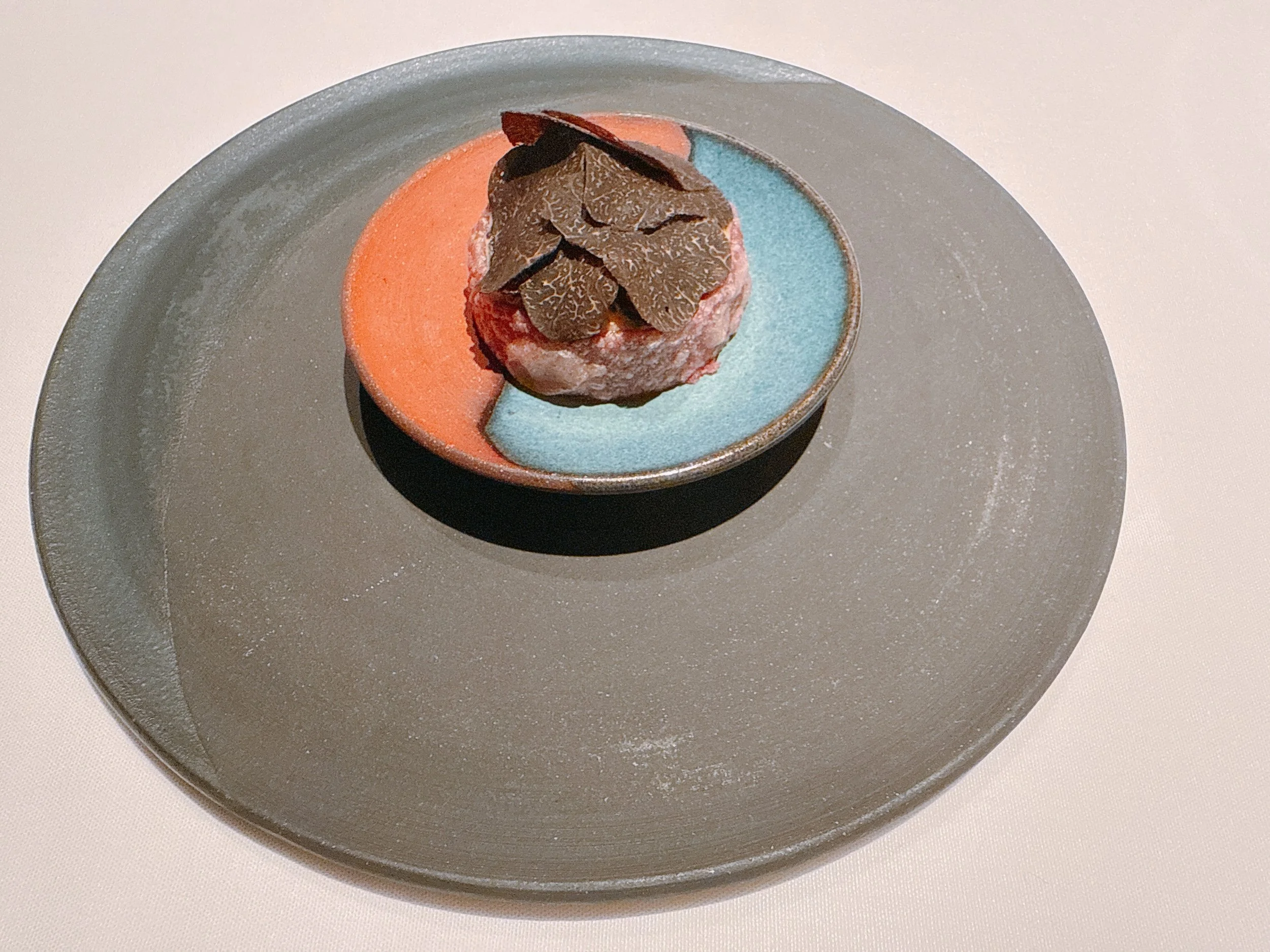 Corn masa, dungeness crab, truffles