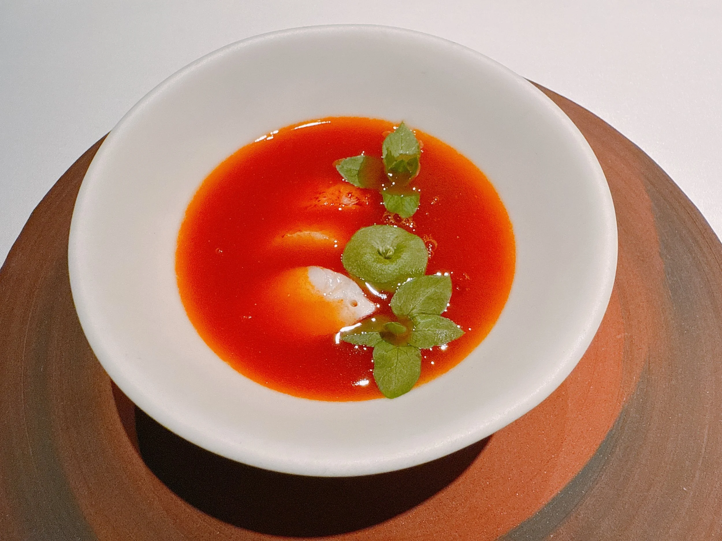 Lobster, trout roe, corn, tomatoes