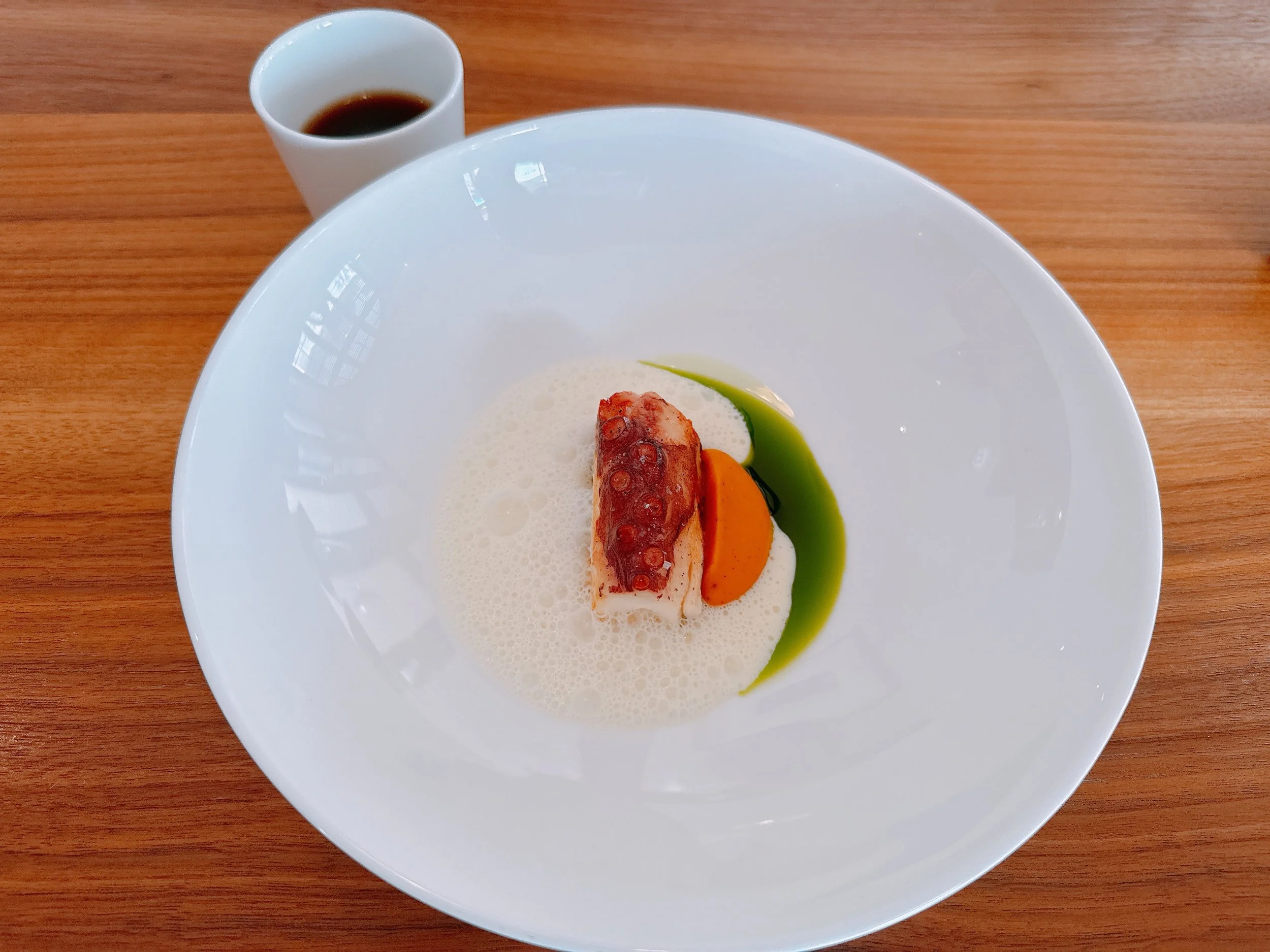 Squid, carrots, garlic