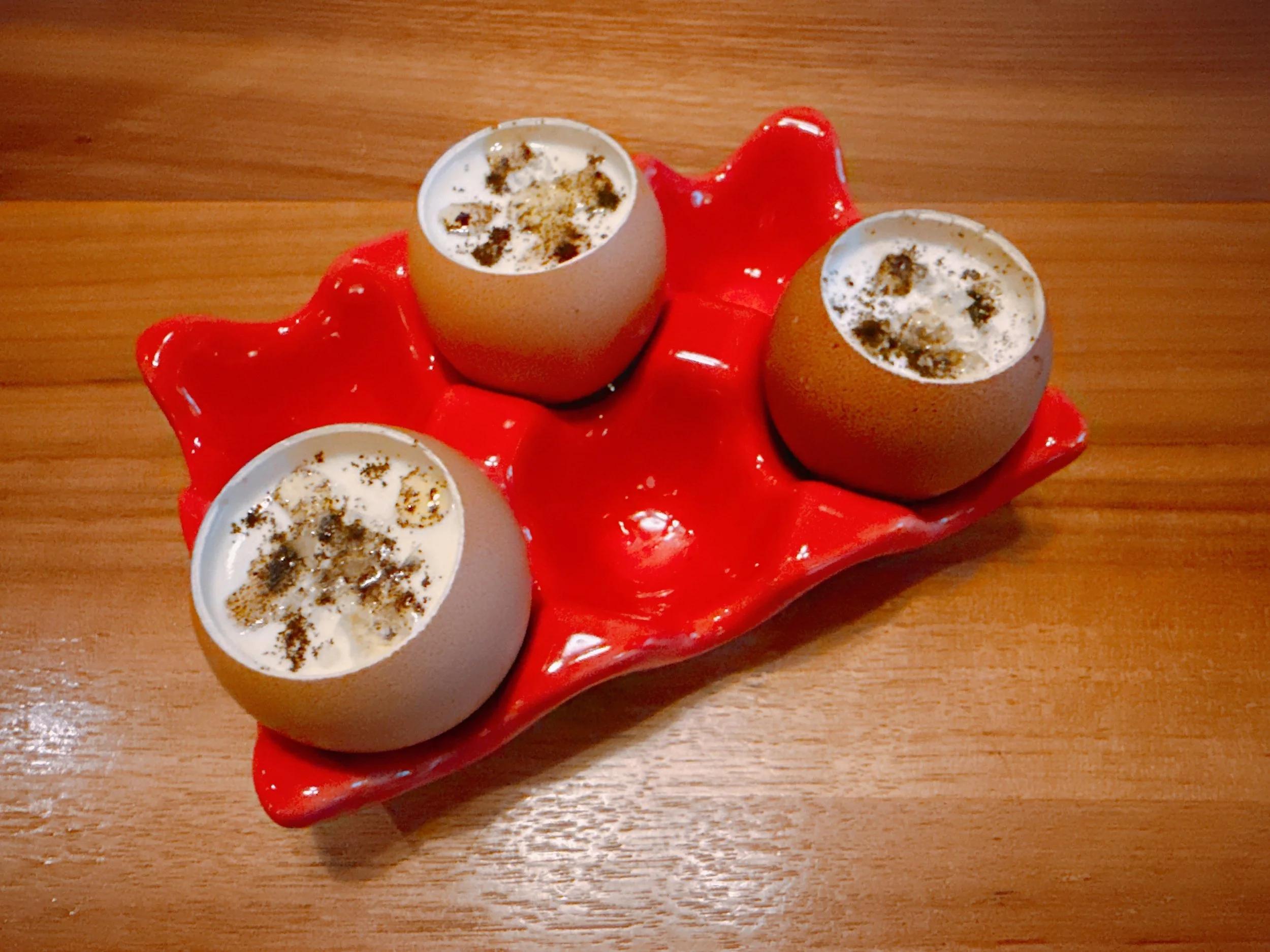 Panna cotta, mandarins, vanilla