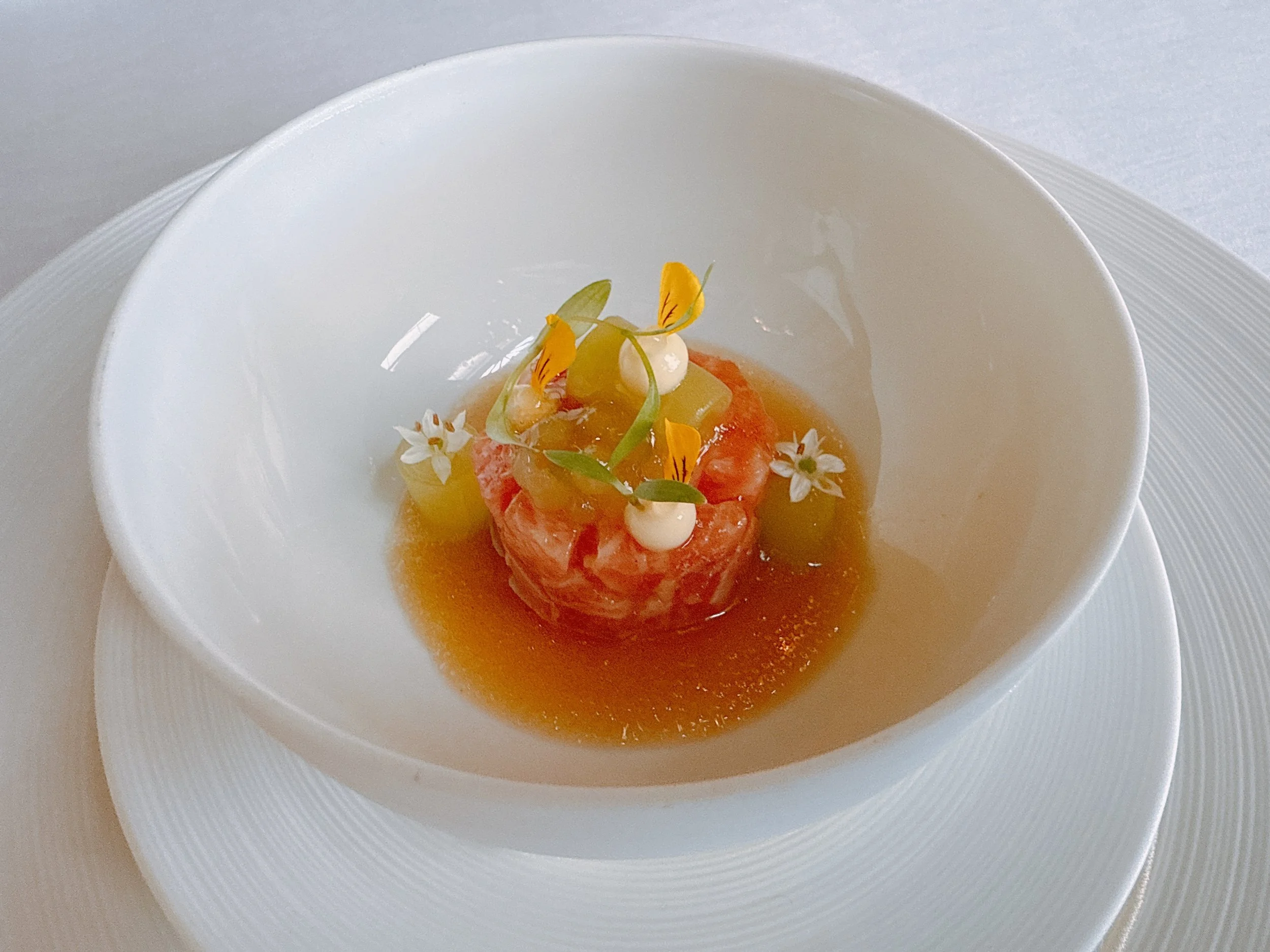 Tuna, cucumber, ponzu