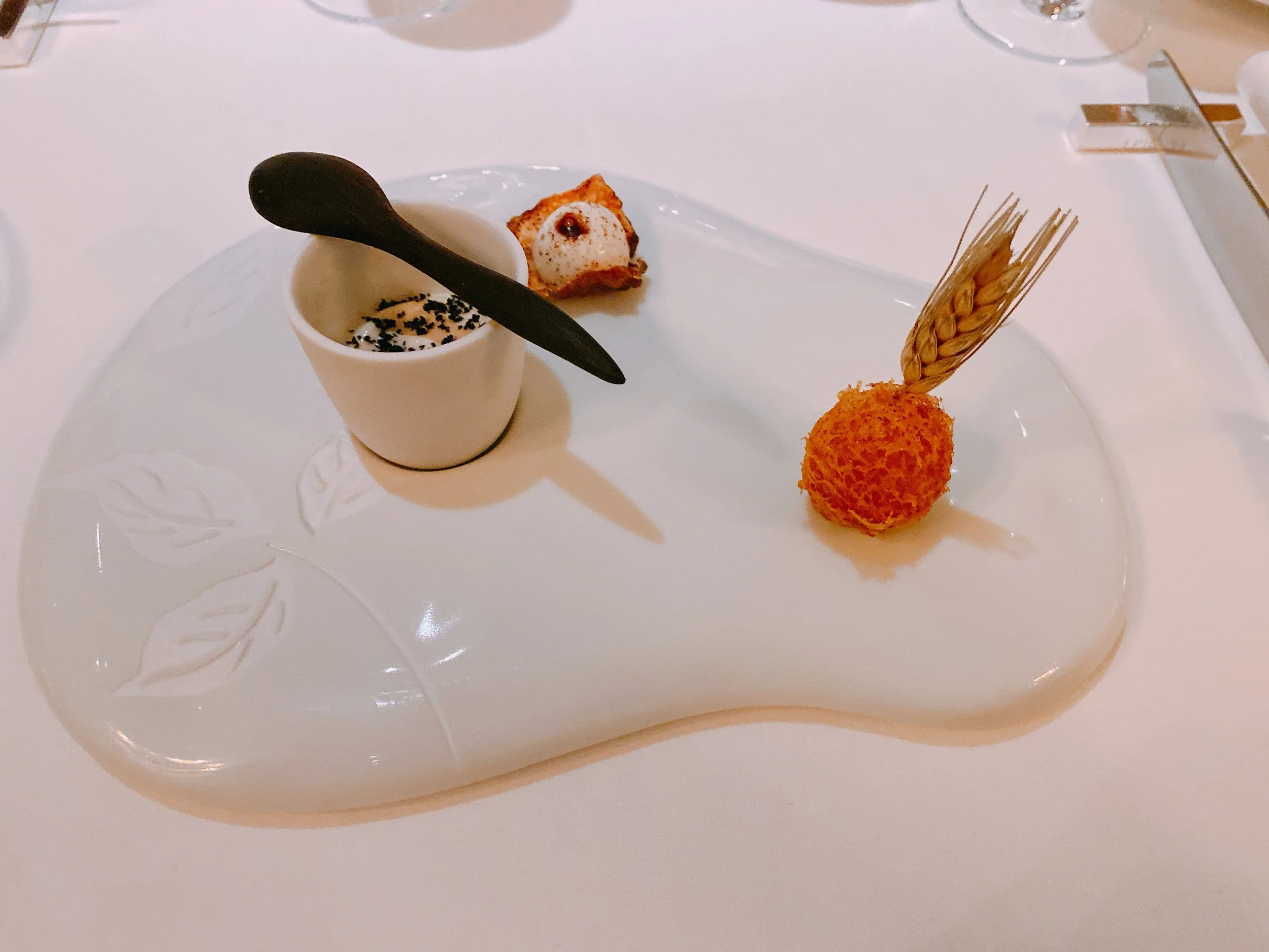 Egg, sunchoke, foie gras