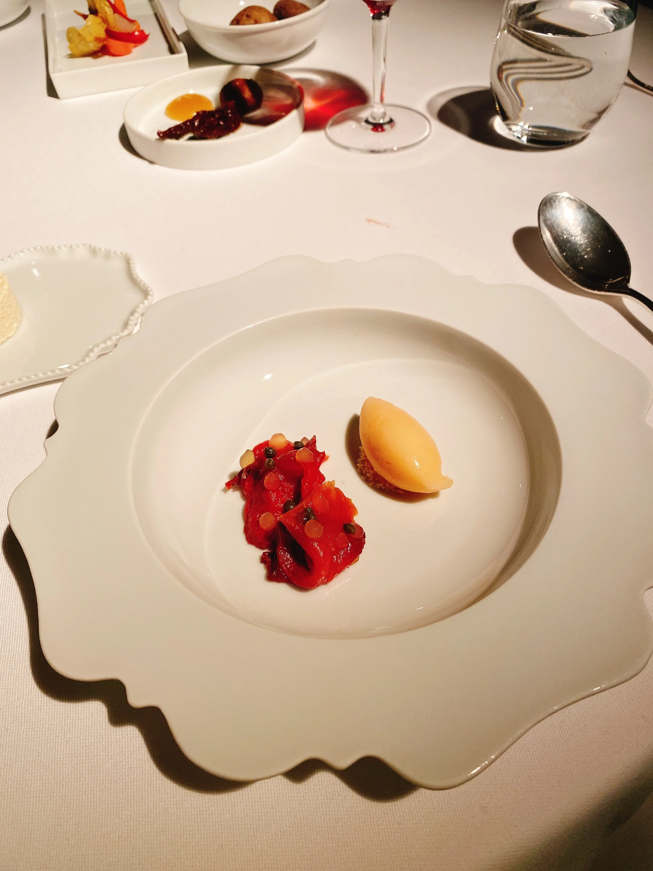 Red peppers, pumpkin