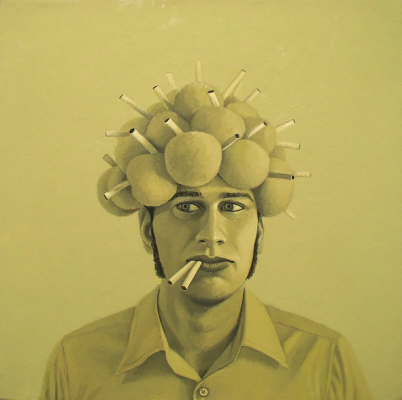 Yellow Stranger, oil on canvas, 20" x 20" 