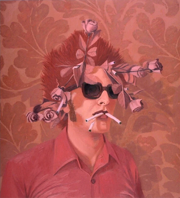 Non-Smoker, oil on panel, 19" x 18" 