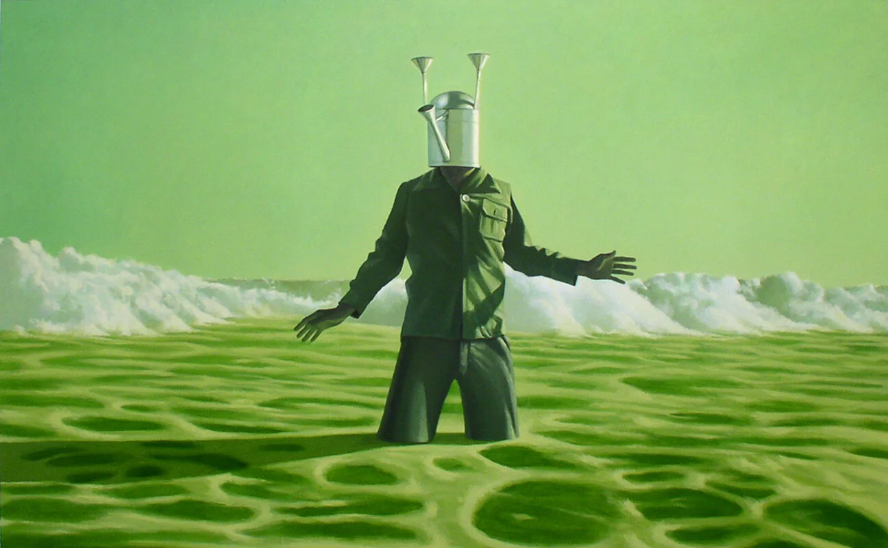 Arrival, oil on canvas, 62" x 100" 