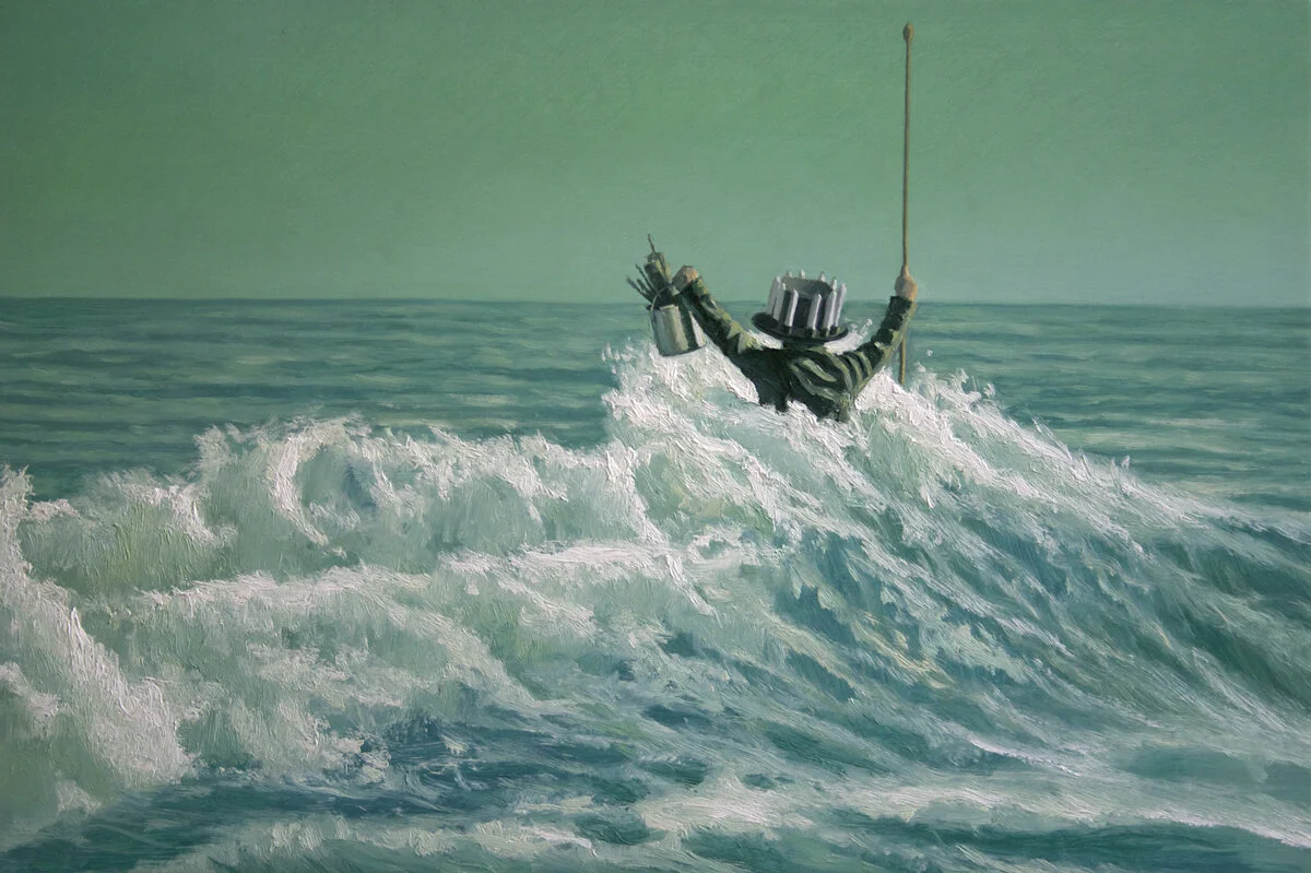 Going In, oil on panel, 13" x 19.75" 