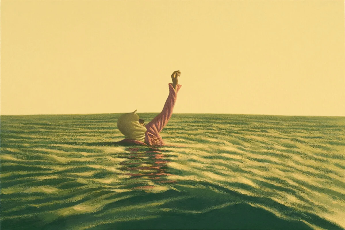 Wave, oil on canvas, 24" x 36"