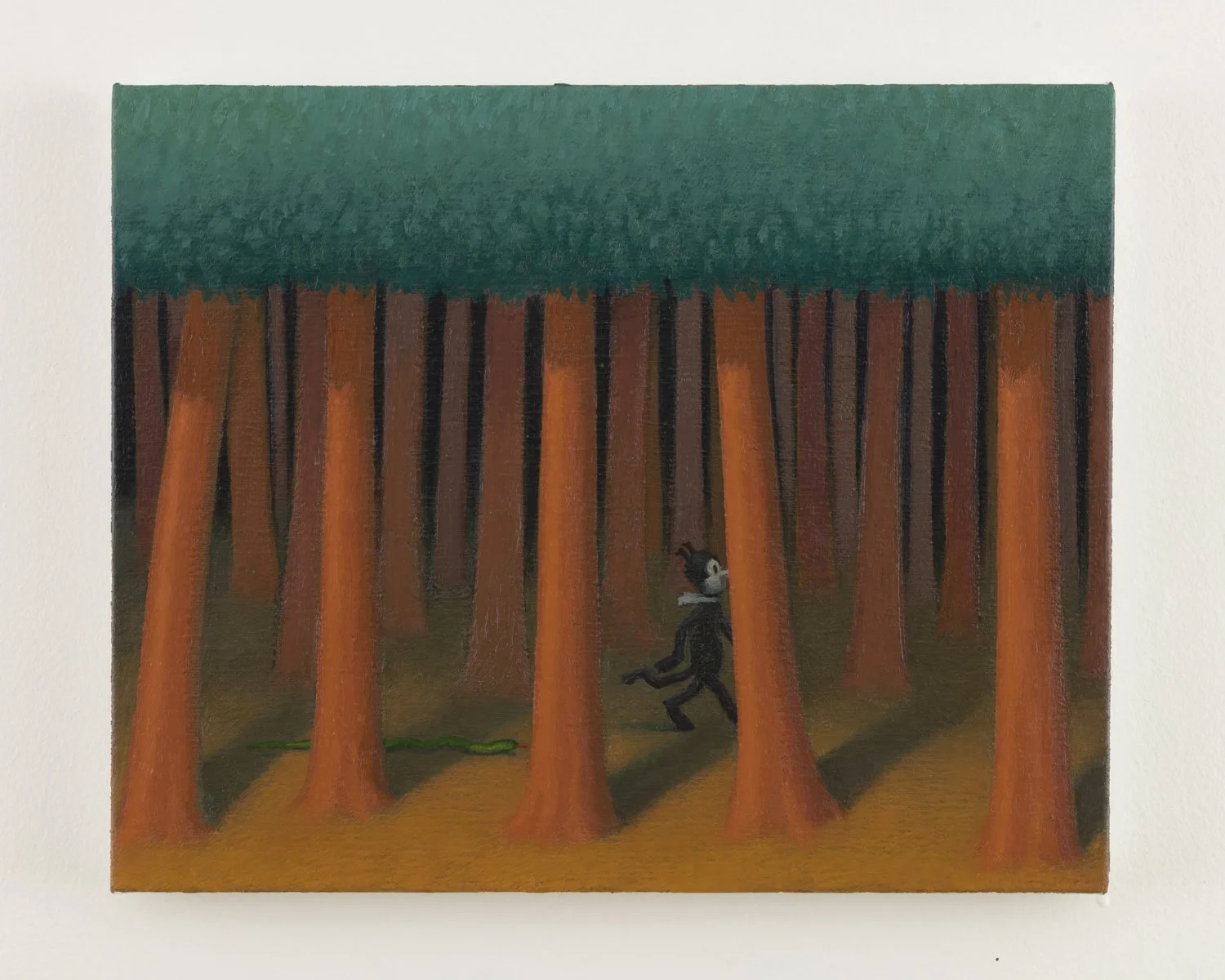Still Not Out of the Woods, oil on canvas, 12.5”x15.5”