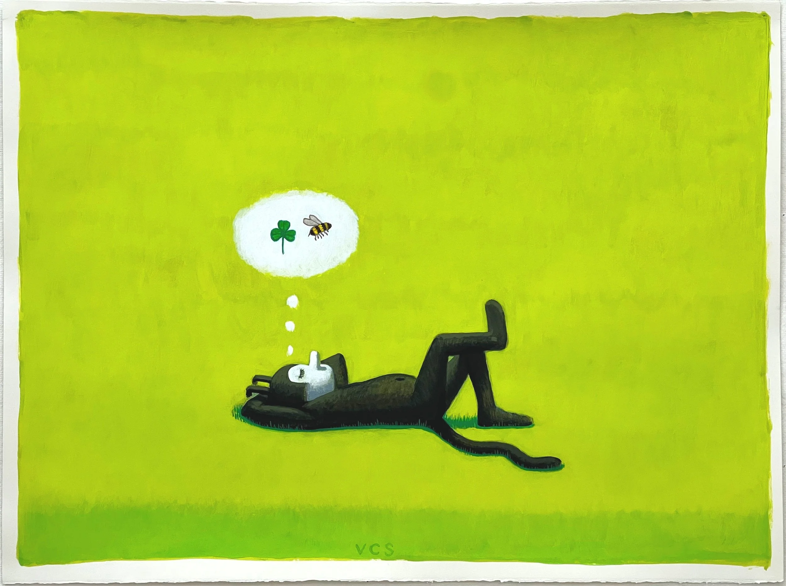 Reverie, 2023, acrylic on paper, 22.5" x 30.25"
