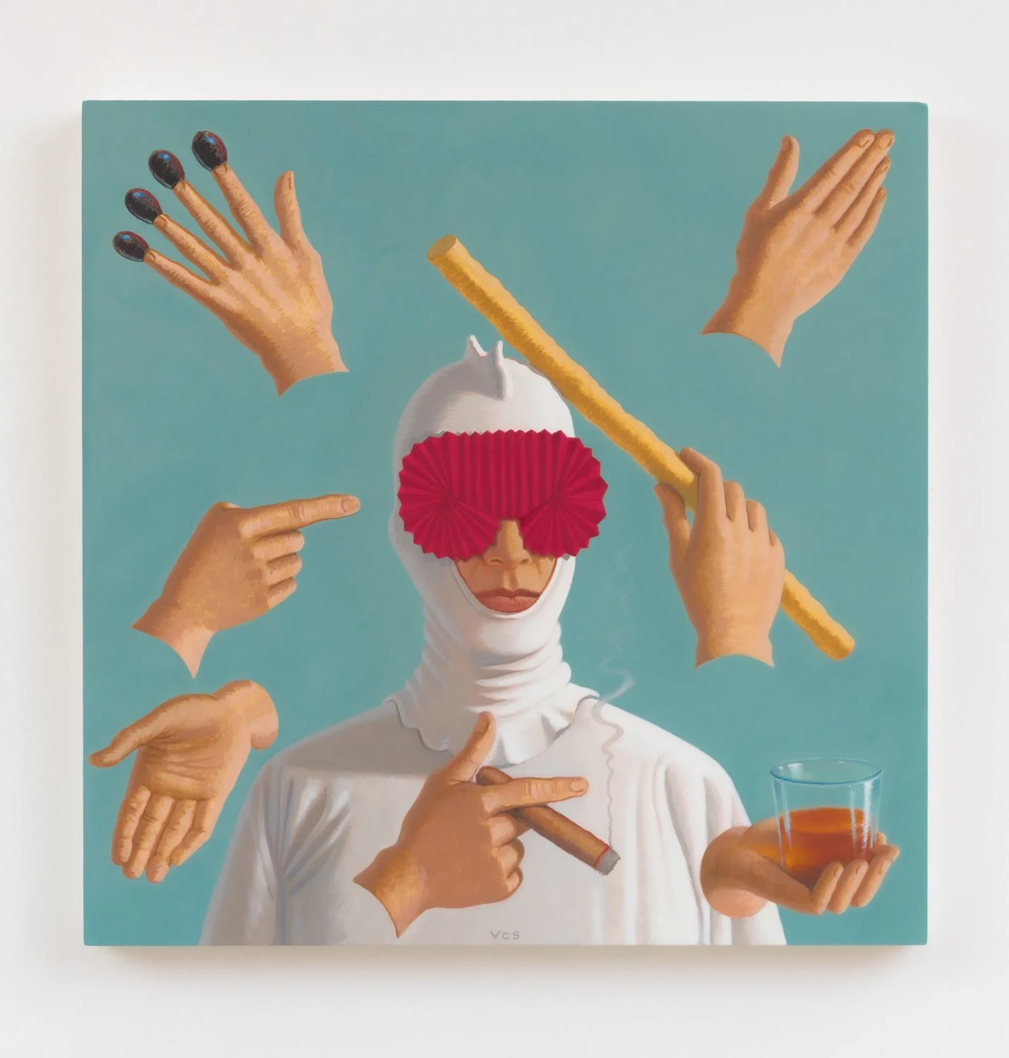 The Mocking of the Self (after Fra Angelico), Casein on panel, 24" x 24"