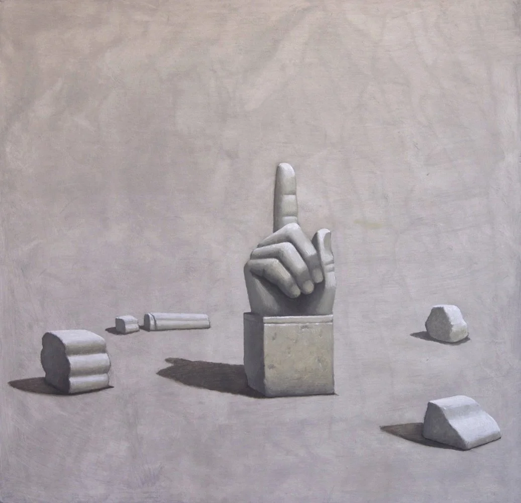 The Hand, oil on panel, 16.5" x 16" 