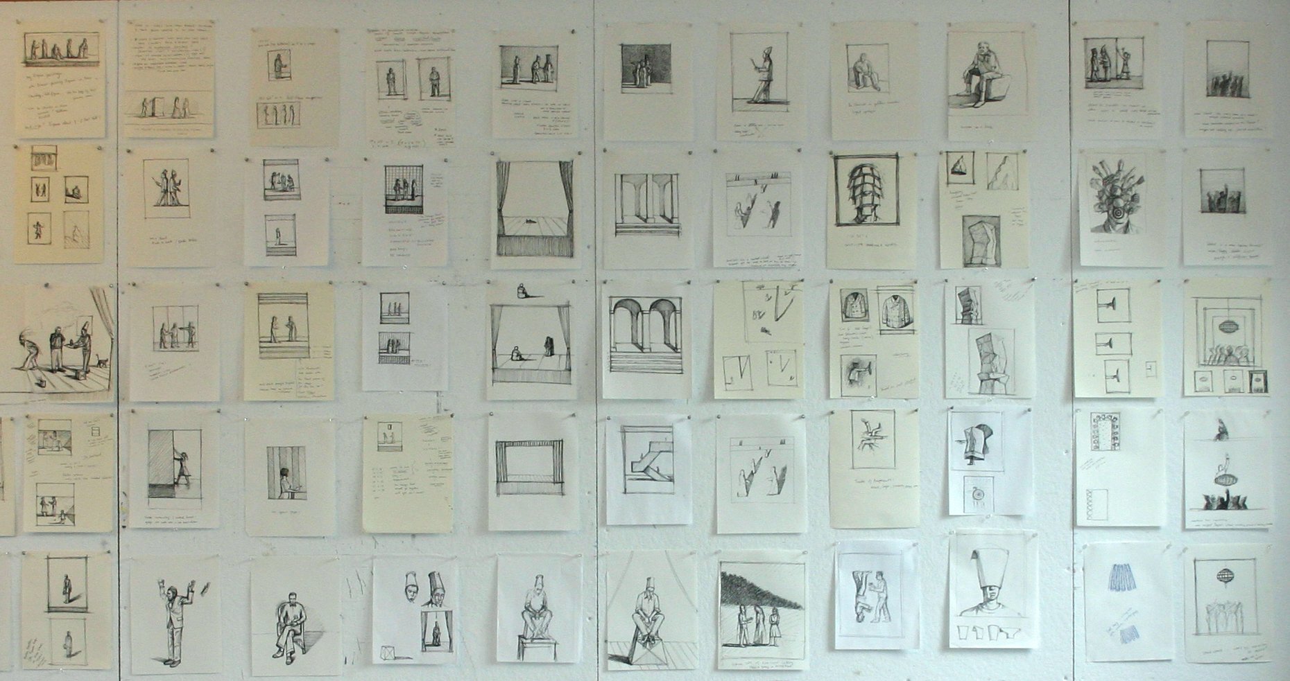 Wall of Drawings (detail)