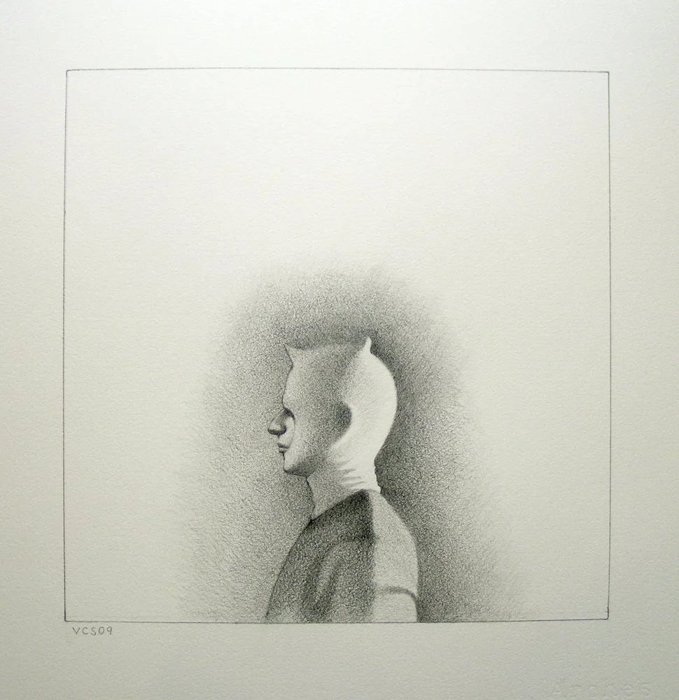 Moon, graphite pencil on paper, 16" x 15"