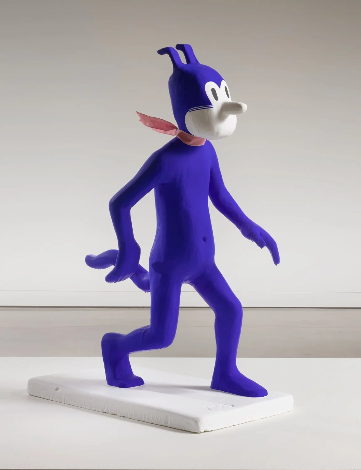 Walking Kat, 2026, high density foam, epoxy resin, acrylic gouache and fabric, 48" x 48" x 24"