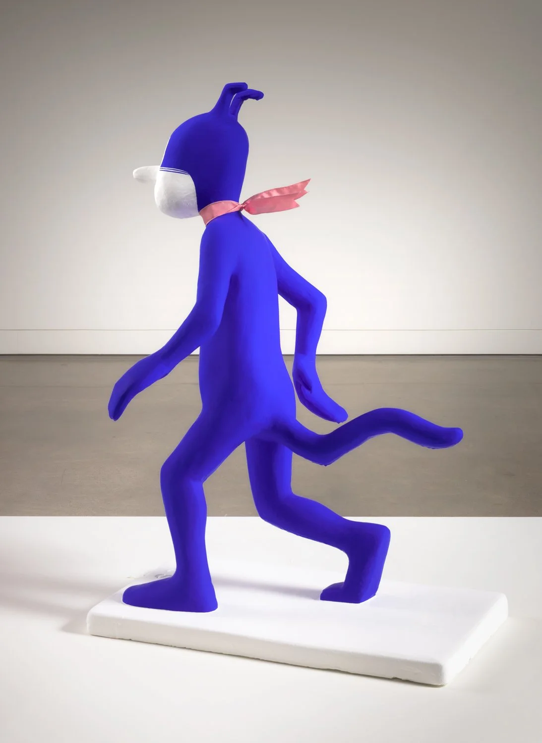 Walking Kat, 2026, high density foam, epoxy resin, acrylic gouache and fabric, 48" x 48" x 24"