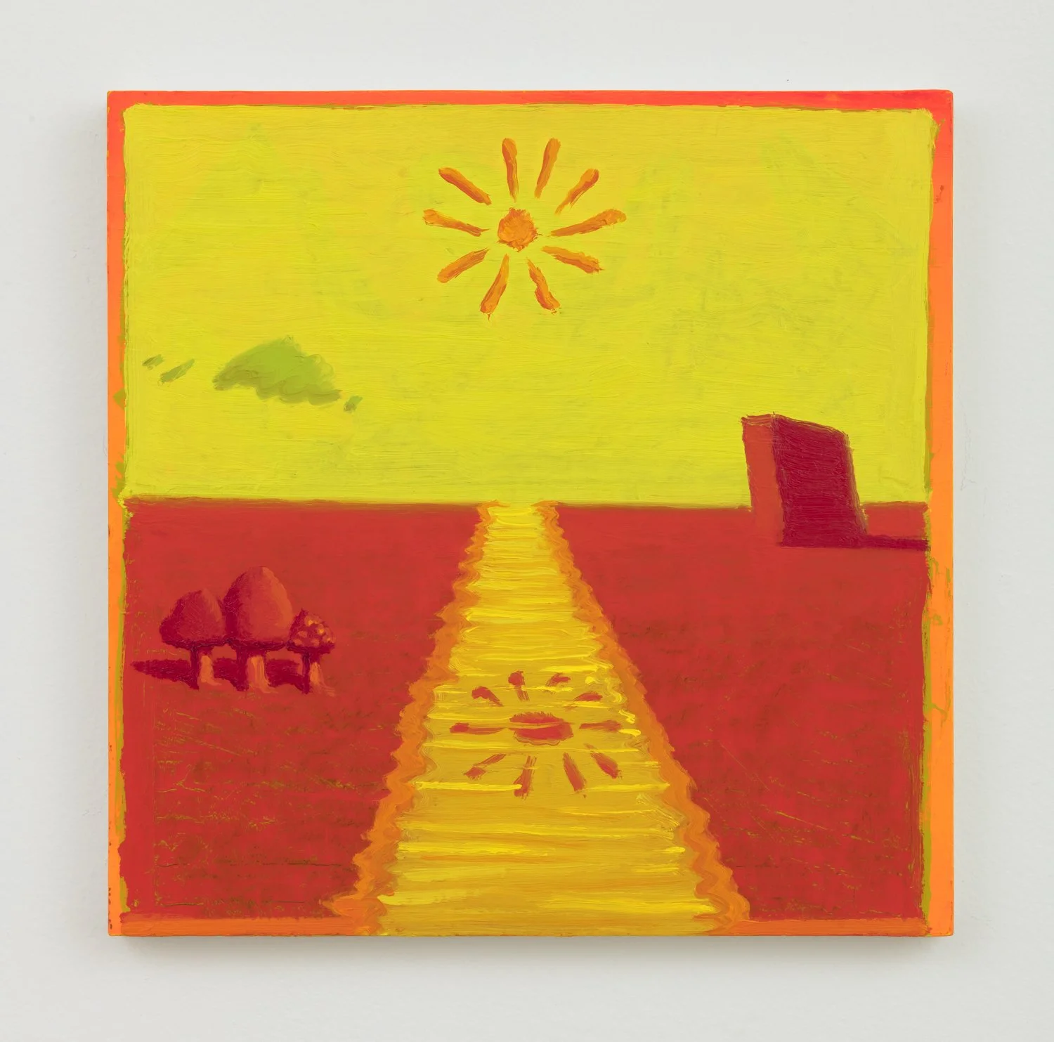 Krazyscape, oil on panel, 12" x 12"