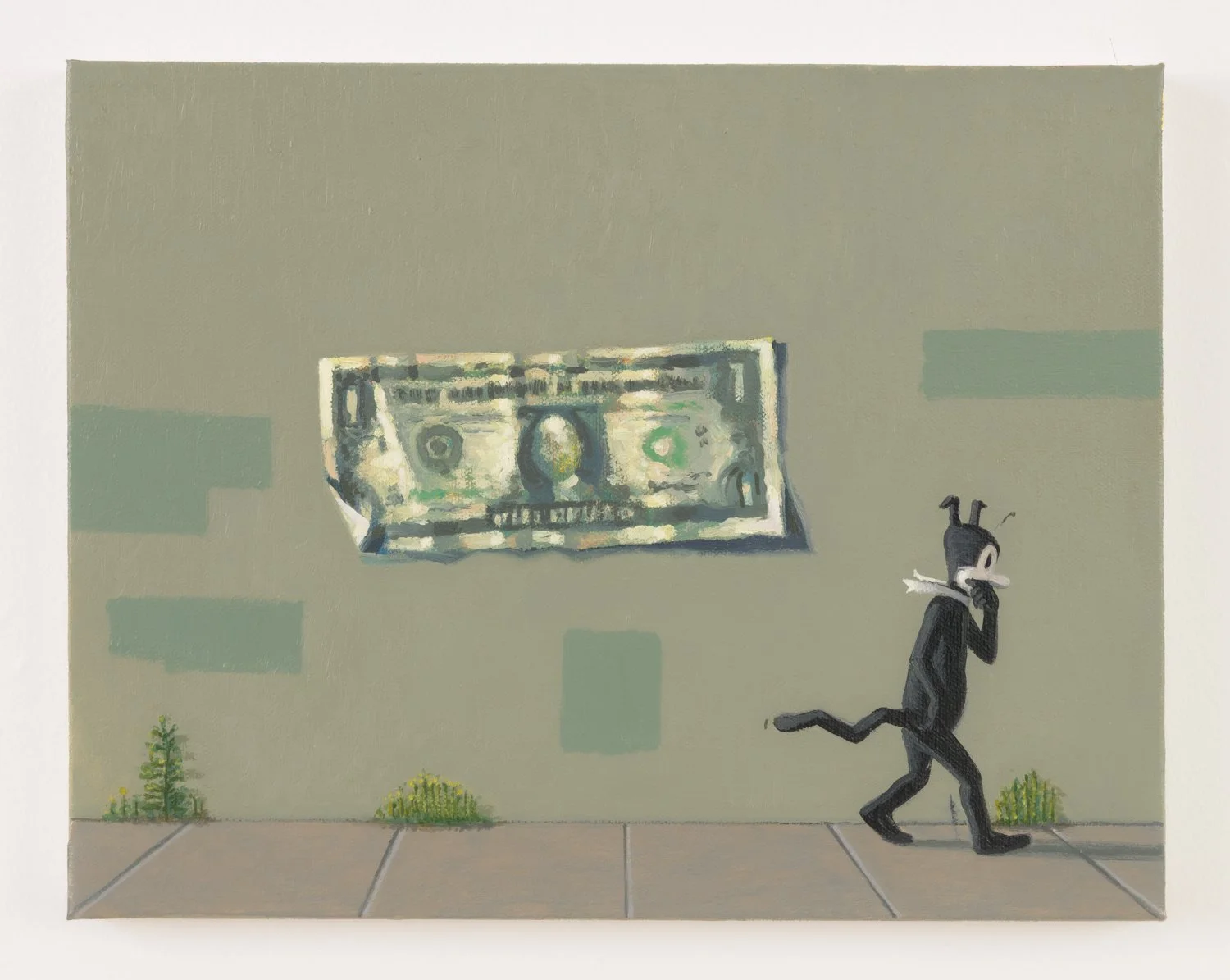 Krazy Dollar, 2020, oil on panel, 11" x 14"